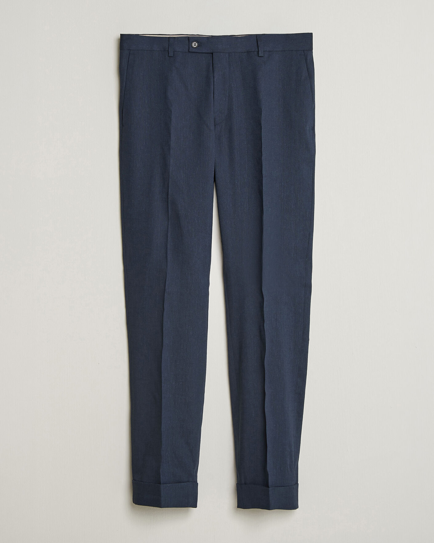 Herr | Byxor | Morris | Jack Linen Trousers Navy