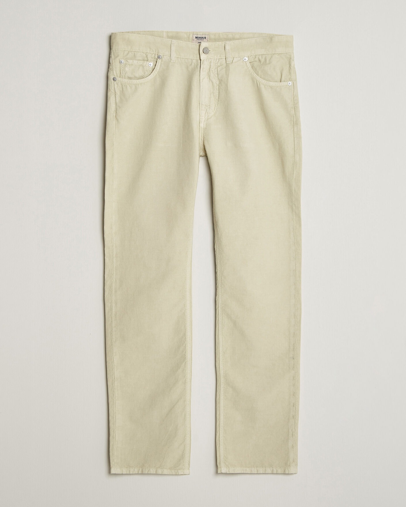 Herr | Byxor | Morris | James Washed Linen 5-Pocket Pants Khaki