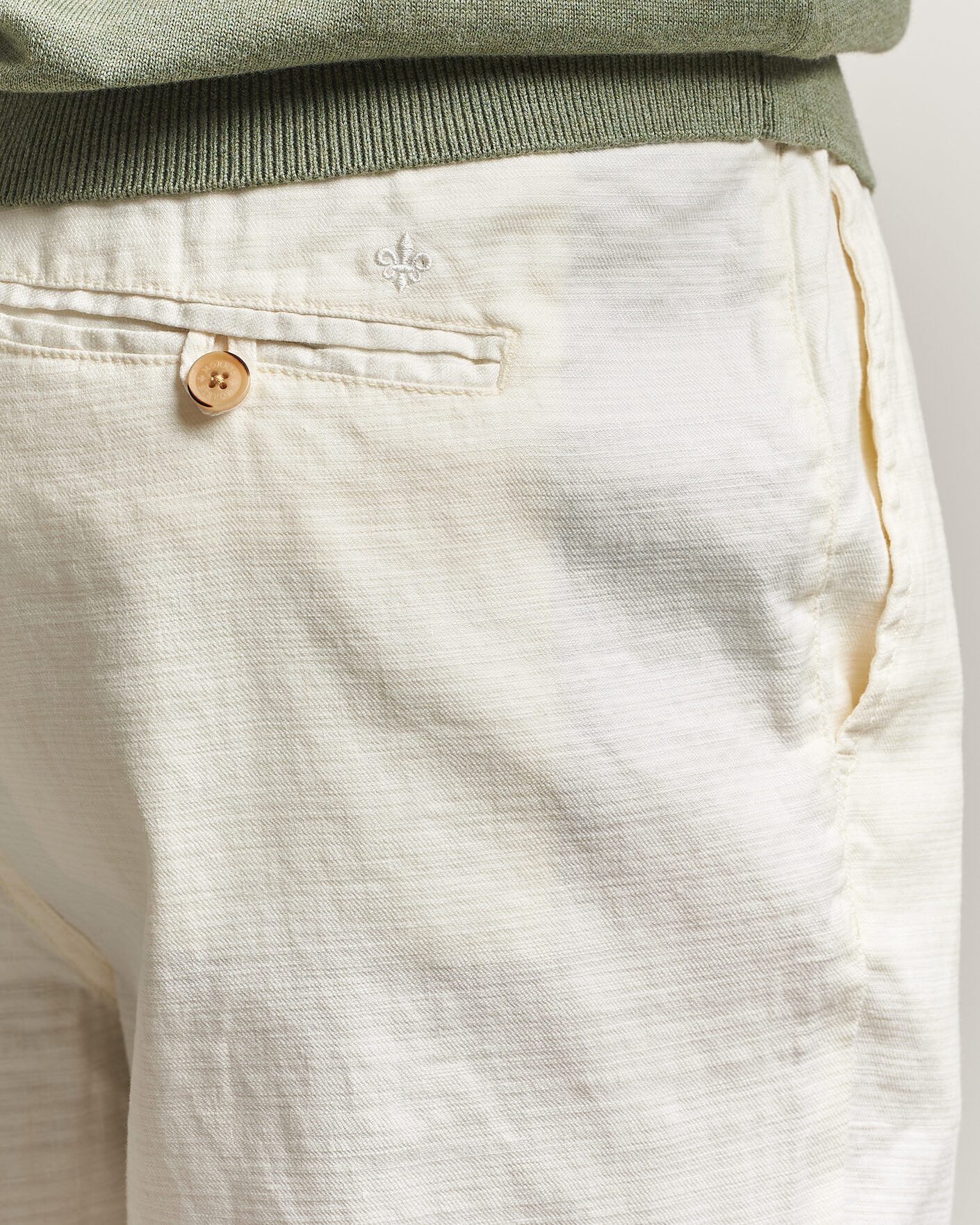 Herr | Byxor | Morris | Fenix Linen Trousers Off White