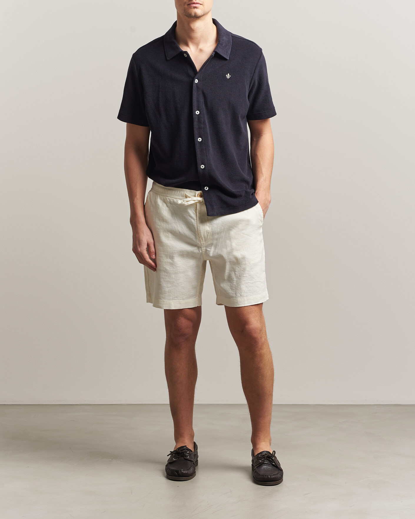 Herr | Shorts | Morris | Fenix Linen Shorts Off White