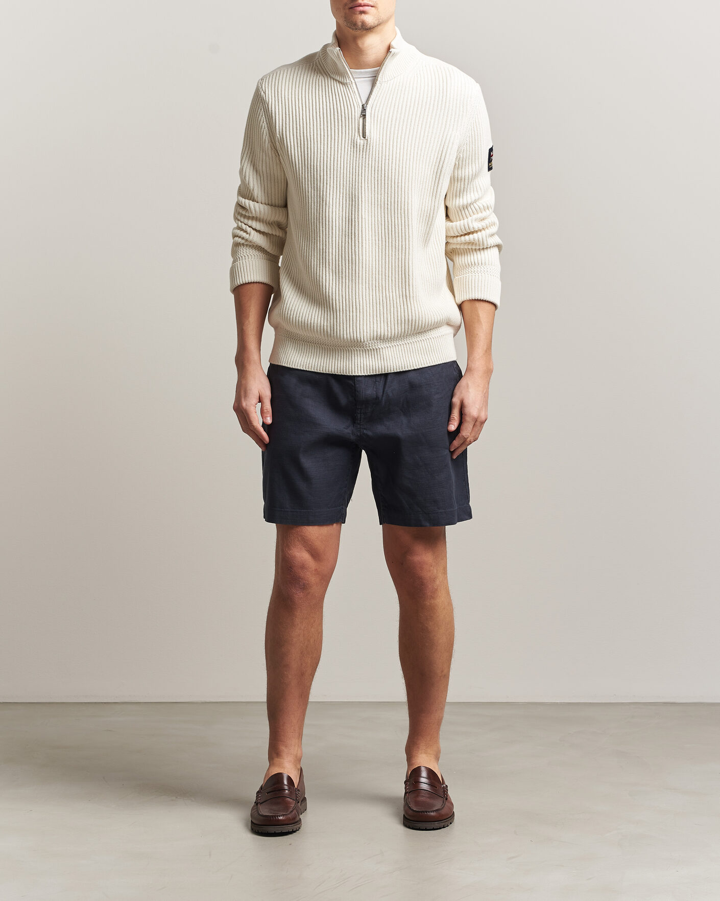 Herr | Shorts | Morris | Fenix Linen Shorts Dark Blue