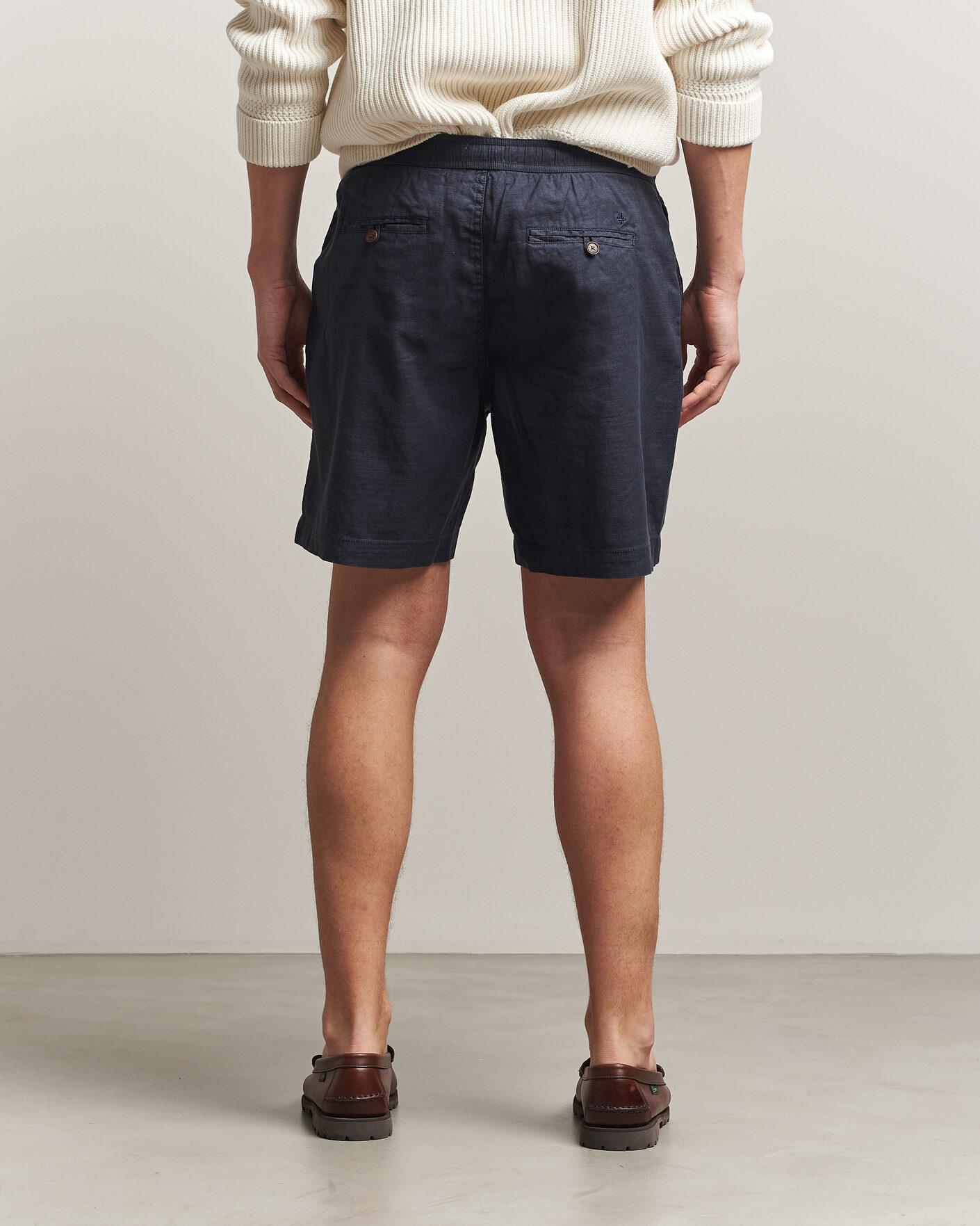 Herr | Shorts | Morris | Fenix Linen Shorts Dark Blue