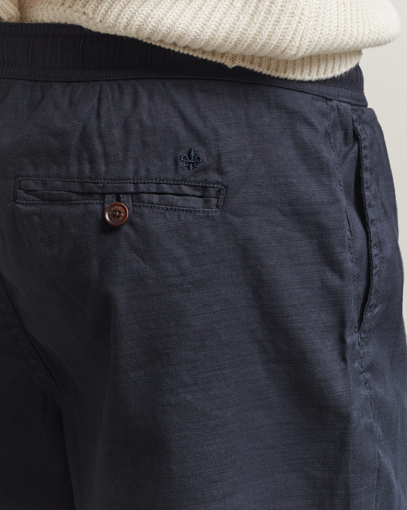 Herr | Shorts | Morris | Fenix Linen Shorts Dark Blue