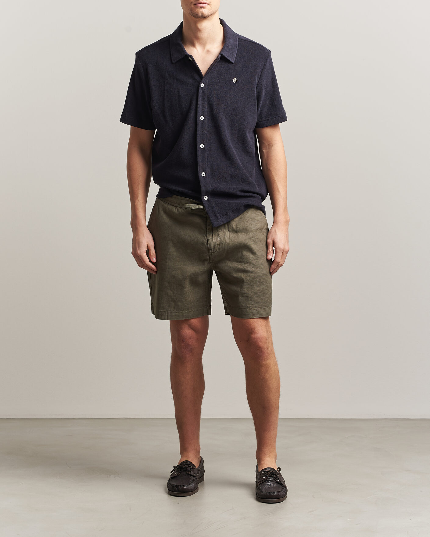 Herr | Shorts | Morris | Fenix Linen Shorts Olive