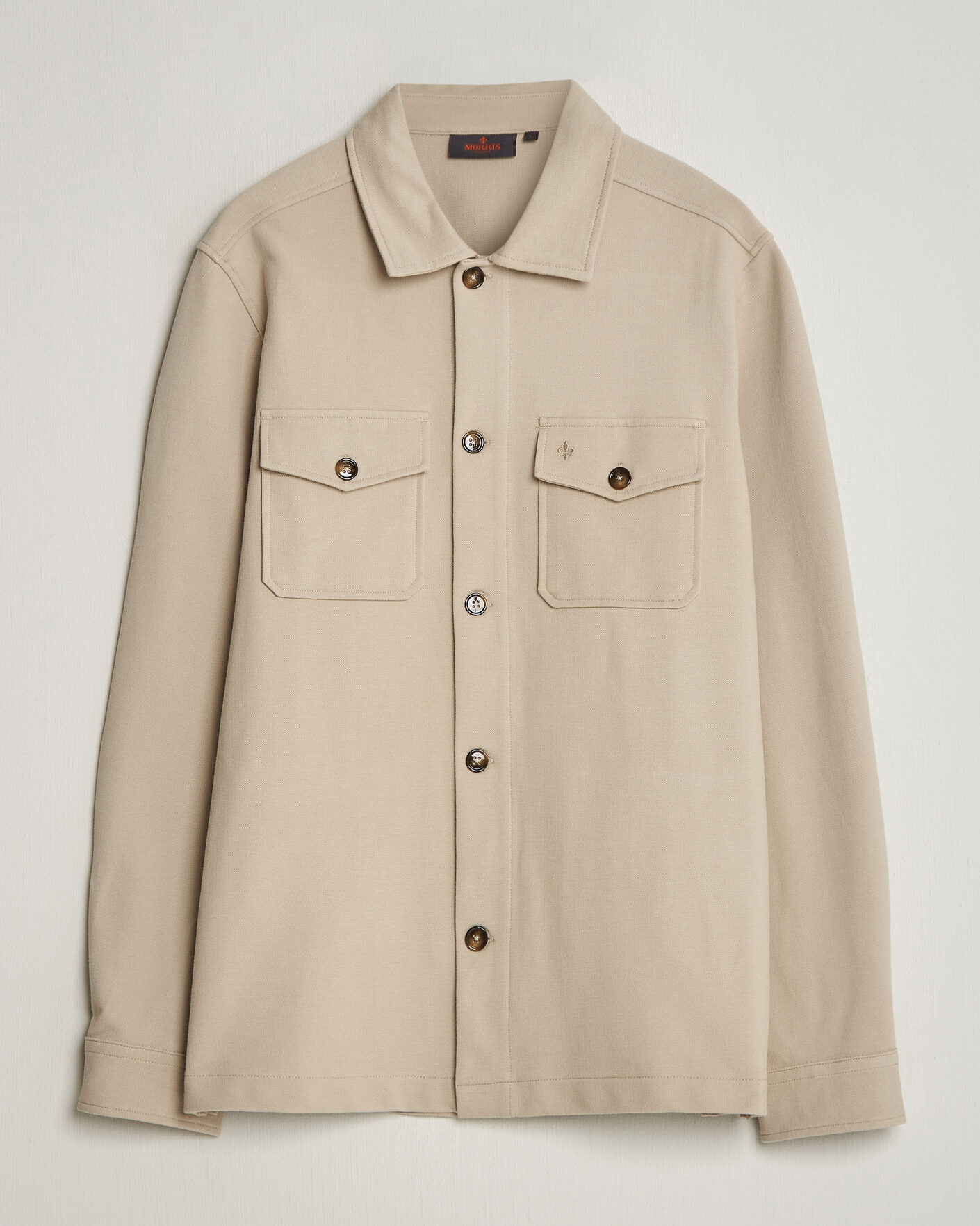 Herr | Skjortor | Morris | Andrew Jersey Overshirt Khaki