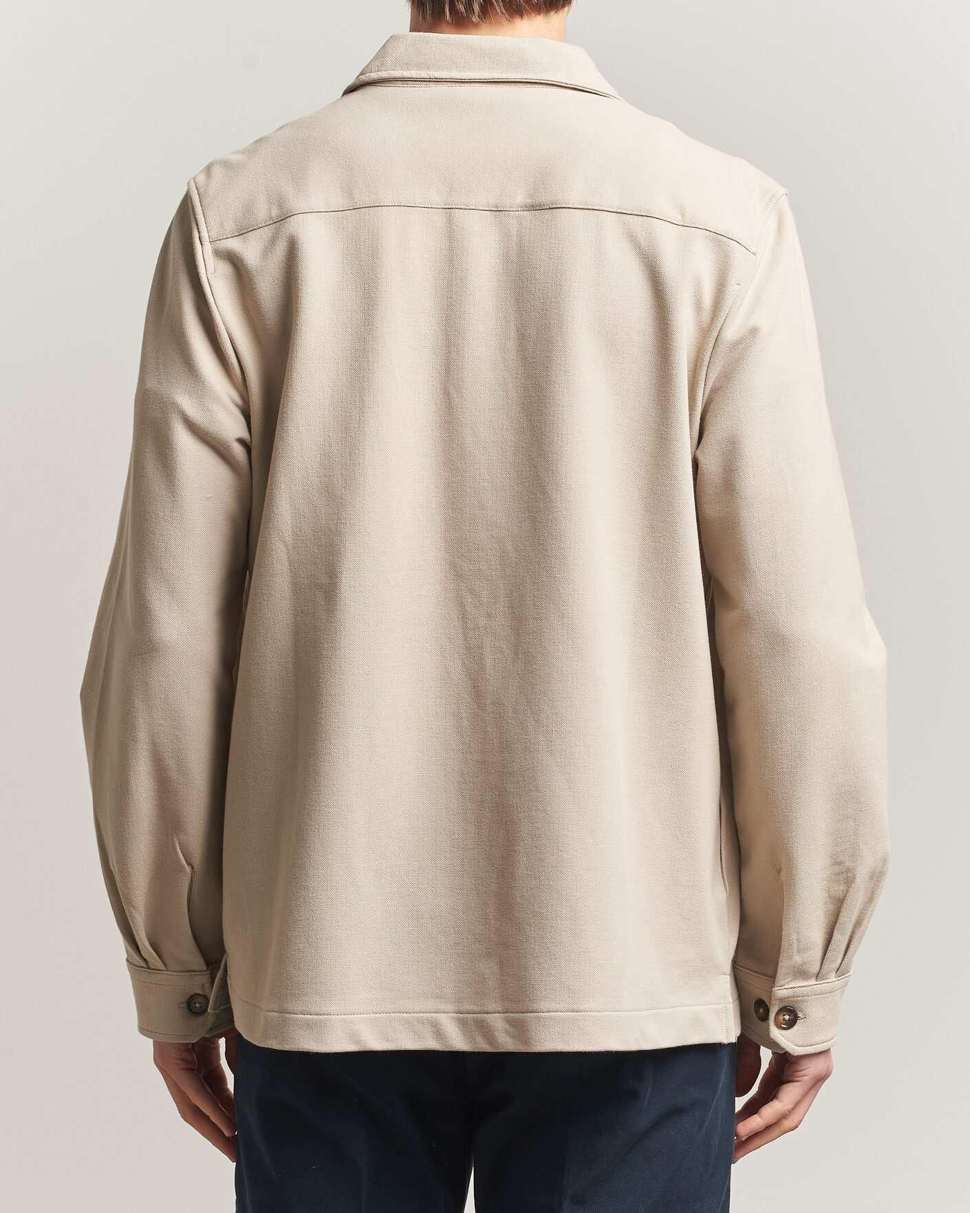 Herr | Skjortor | Morris | Andrew Jersey Overshirt Khaki