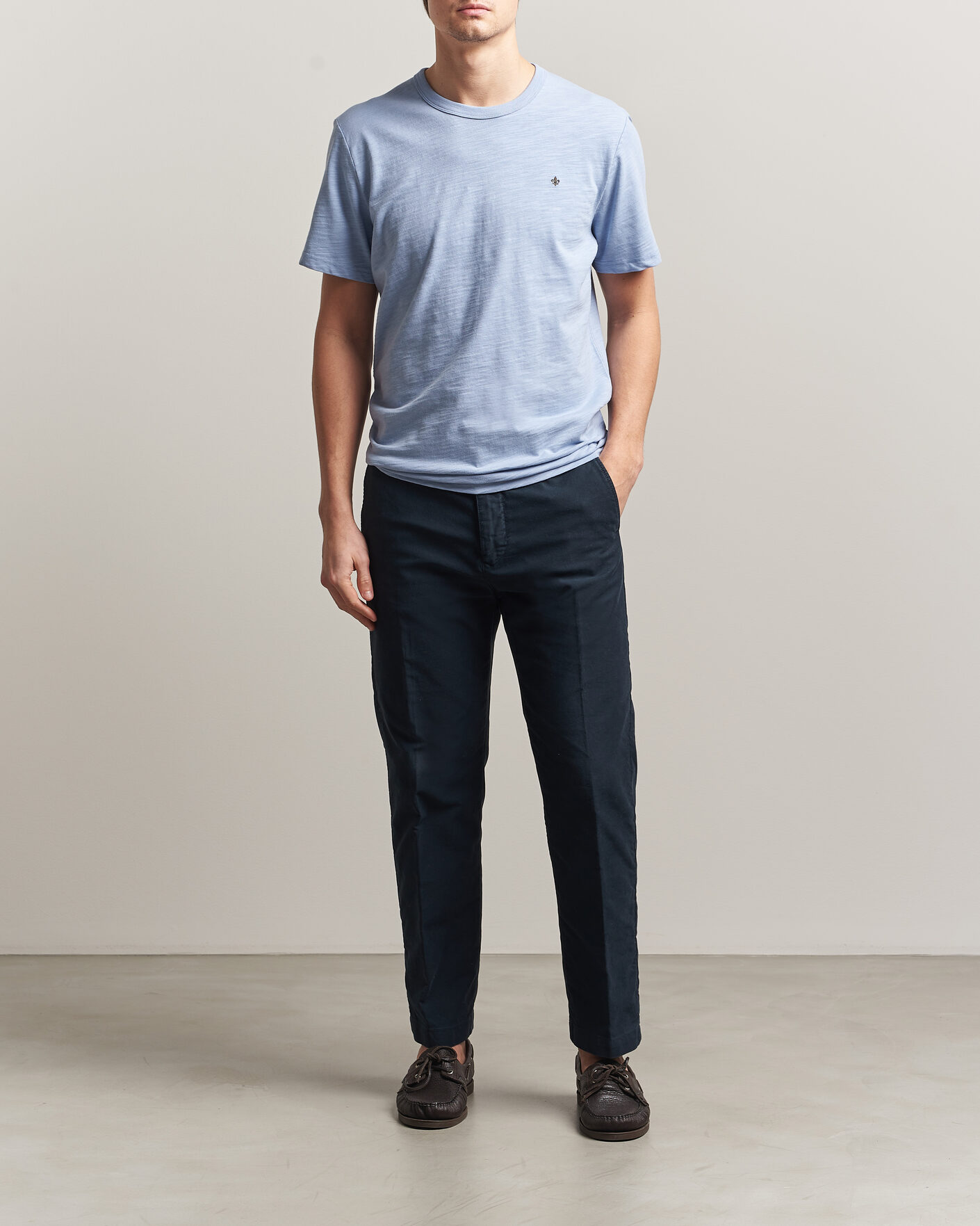 Herr | T-Shirts | Morris | Watson Slub T-Shirt Light Blue