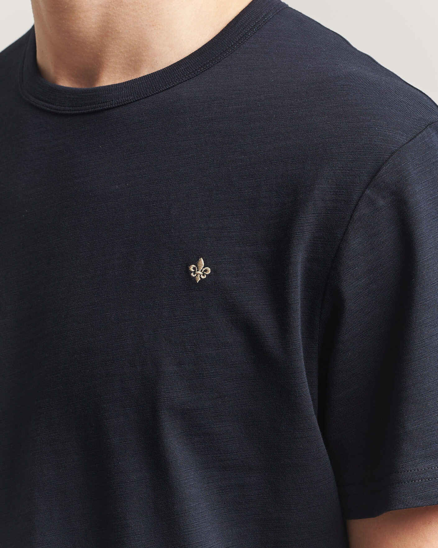 Herr | T-Shirts | Morris | Watson Slub T-Shirt Dark Blue