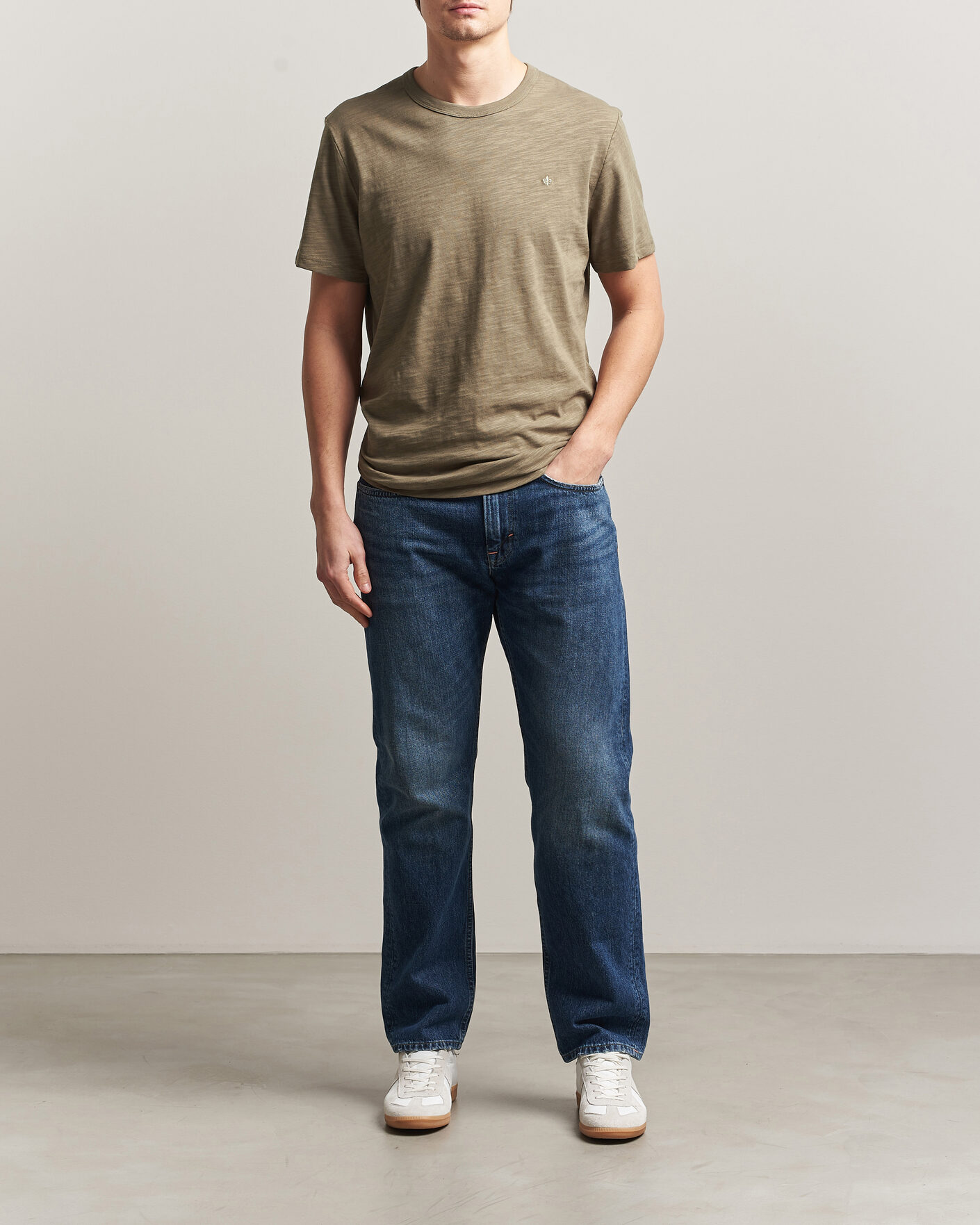 Herr | T-Shirts | Morris | Watson Slub T-Shirt Olive