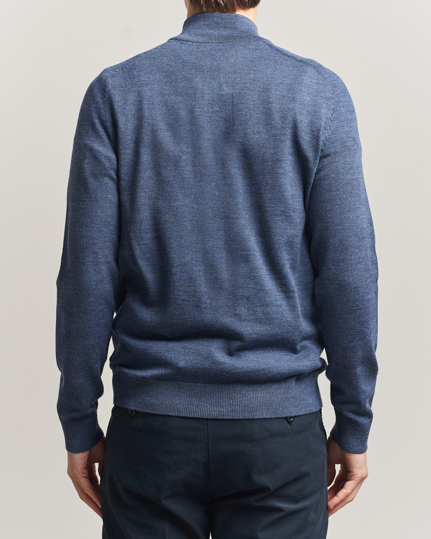 Herr | Tröjor | Morris | John Merino Half-Zip Blue