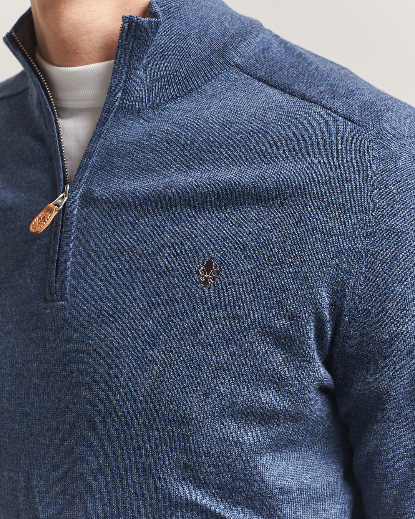 Herr | Tröjor | Morris | John Merino Half-Zip Blue