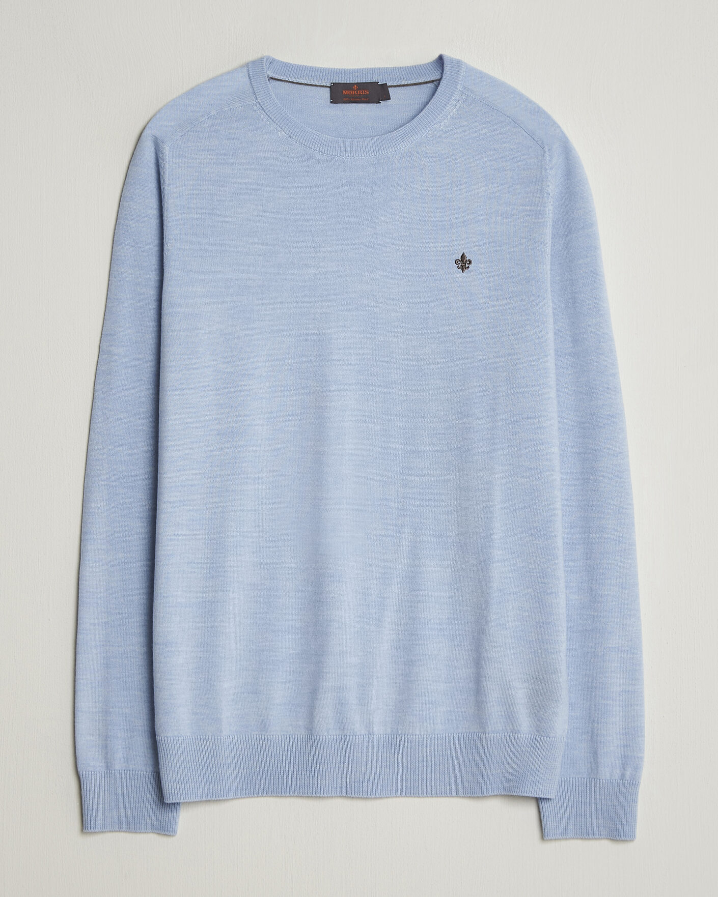 Herr | Tröjor | Morris | Merino Oneck Light Blue