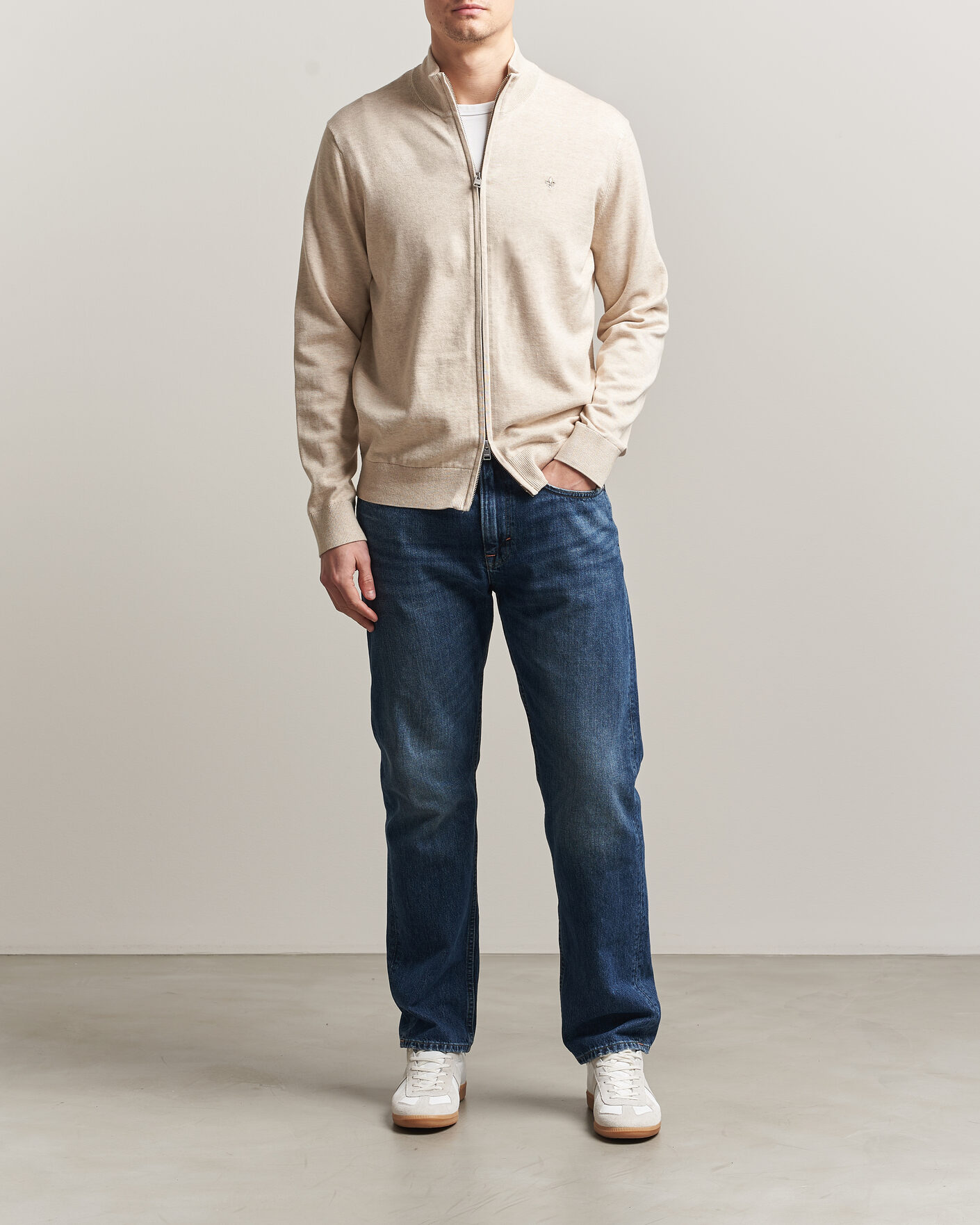 Herr | Tröjor | Morris | Riley Zip Cardigan Khaki