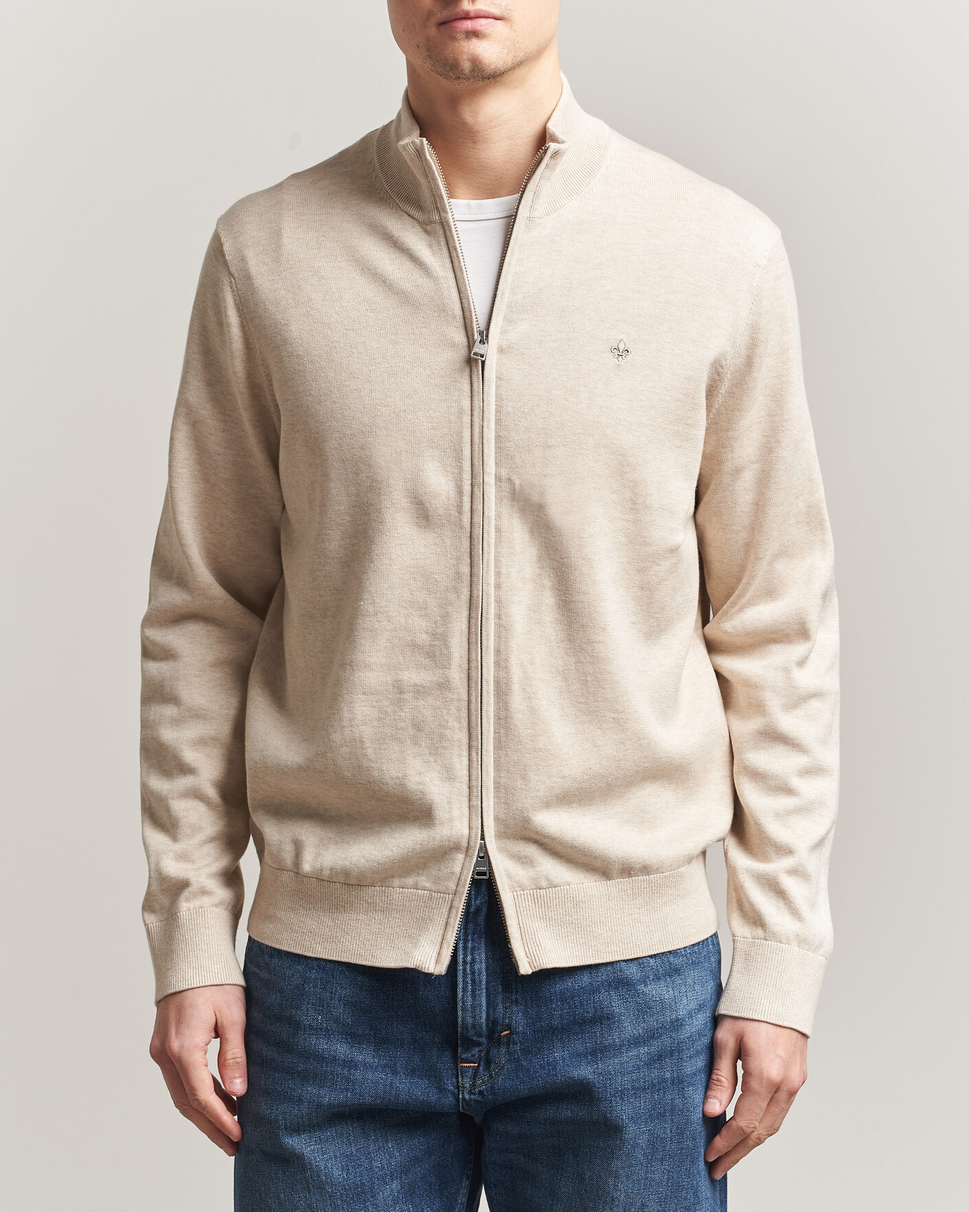 Herr | Tröjor | Morris | Riley Zip Cardigan Khaki