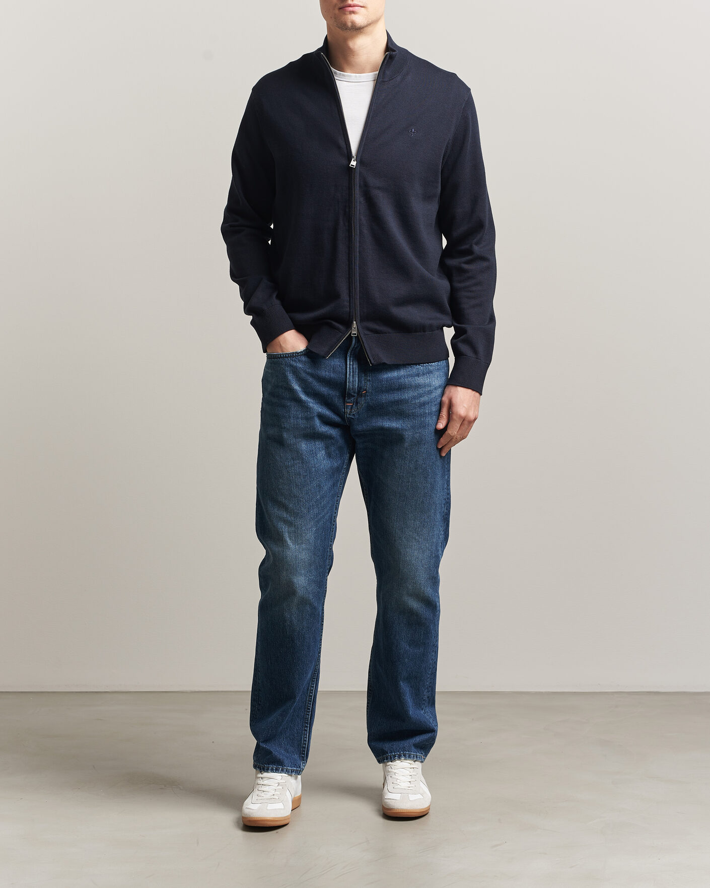 Herr | Tröjor | Morris | Riley Zip Cardigan Navy