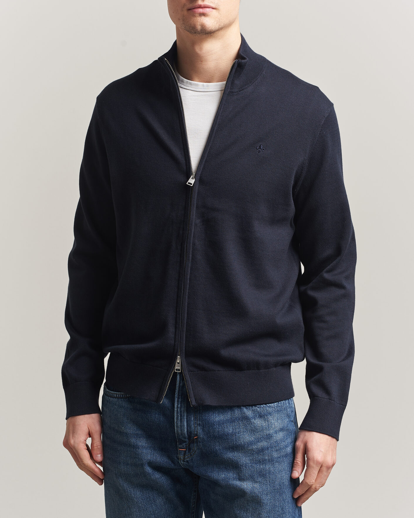 Herr | Tröjor | Morris | Riley Zip Cardigan Navy