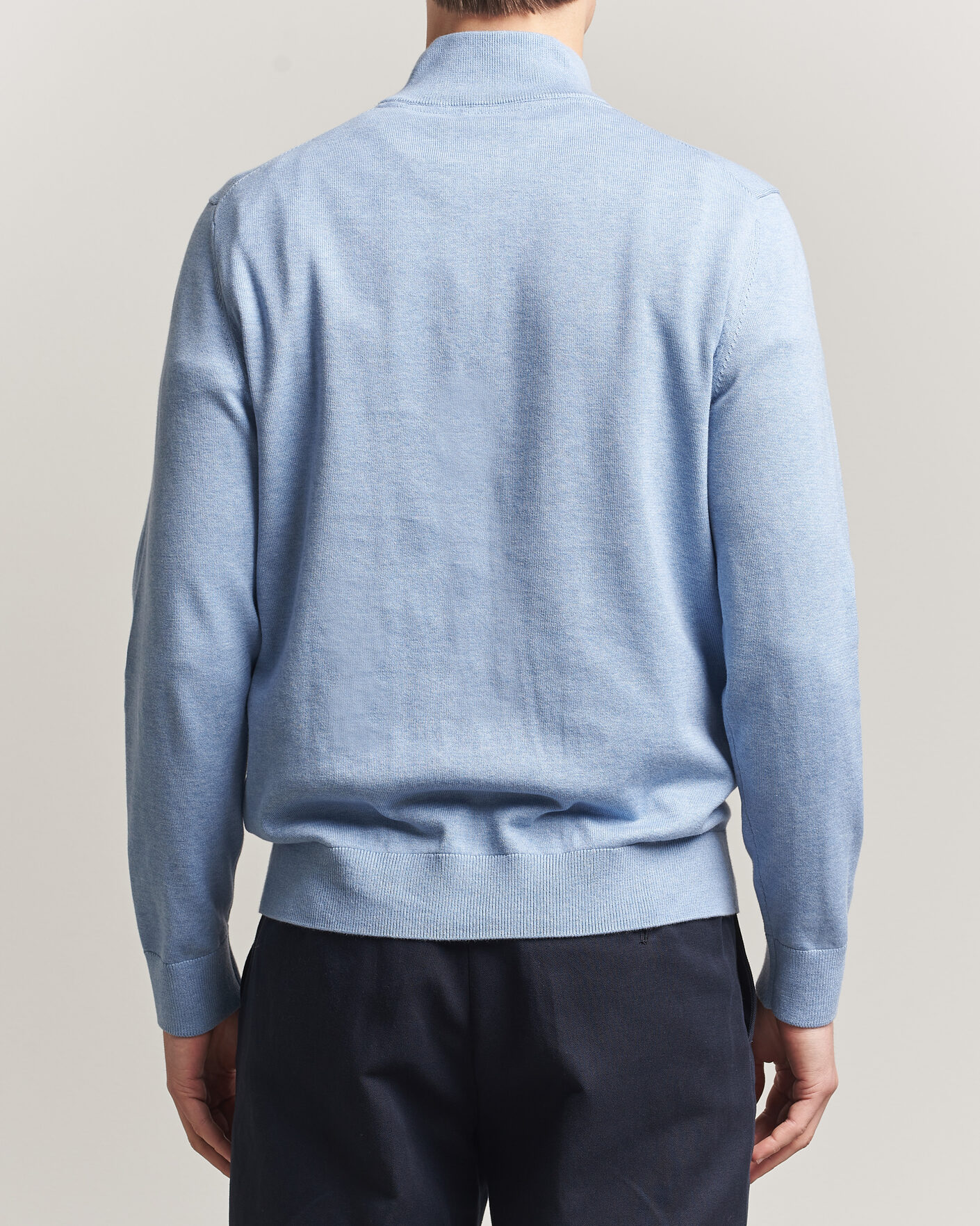 Herr | Tröjor | Morris | Riley Half-Zip Light Blue
