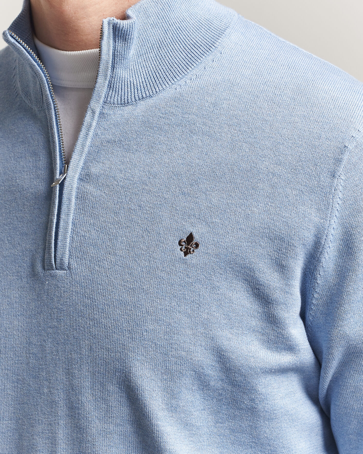 Herr | Tröjor | Morris | Riley Half-Zip Light Blue