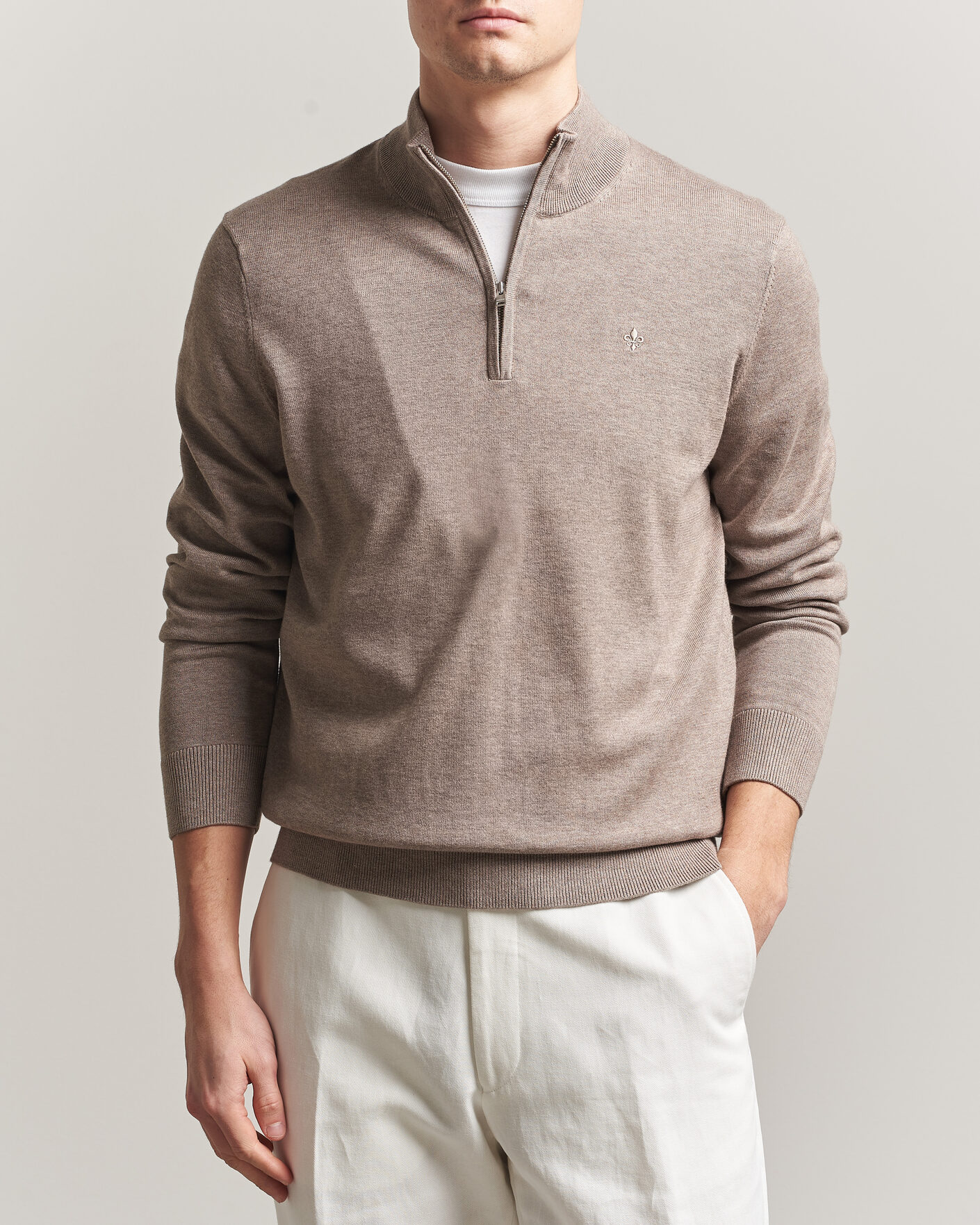 Herr | Tröjor | Morris | Riley Half-Zip Brown