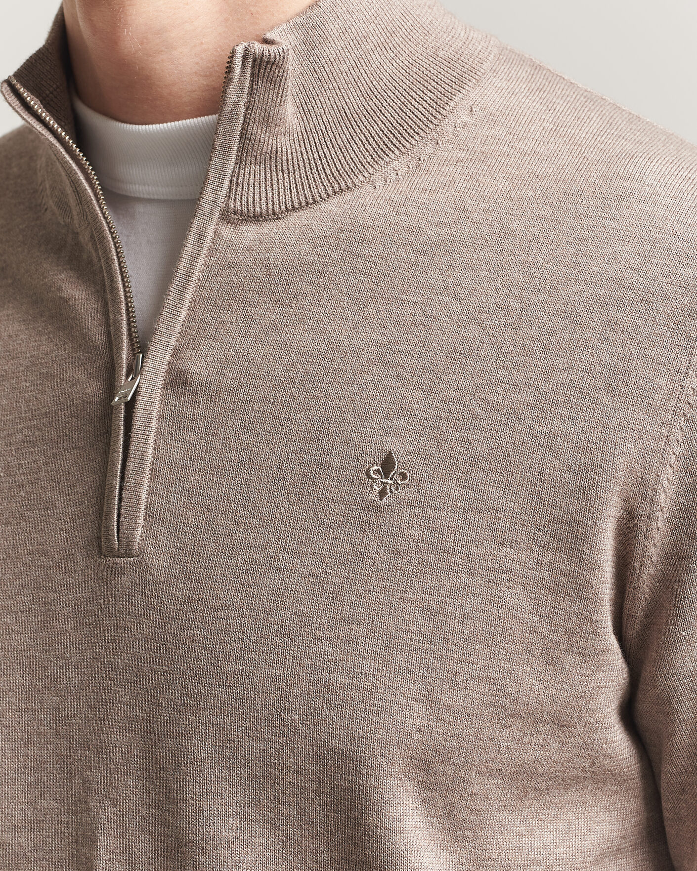Herr | Tröjor | Morris | Riley Half-Zip Brown