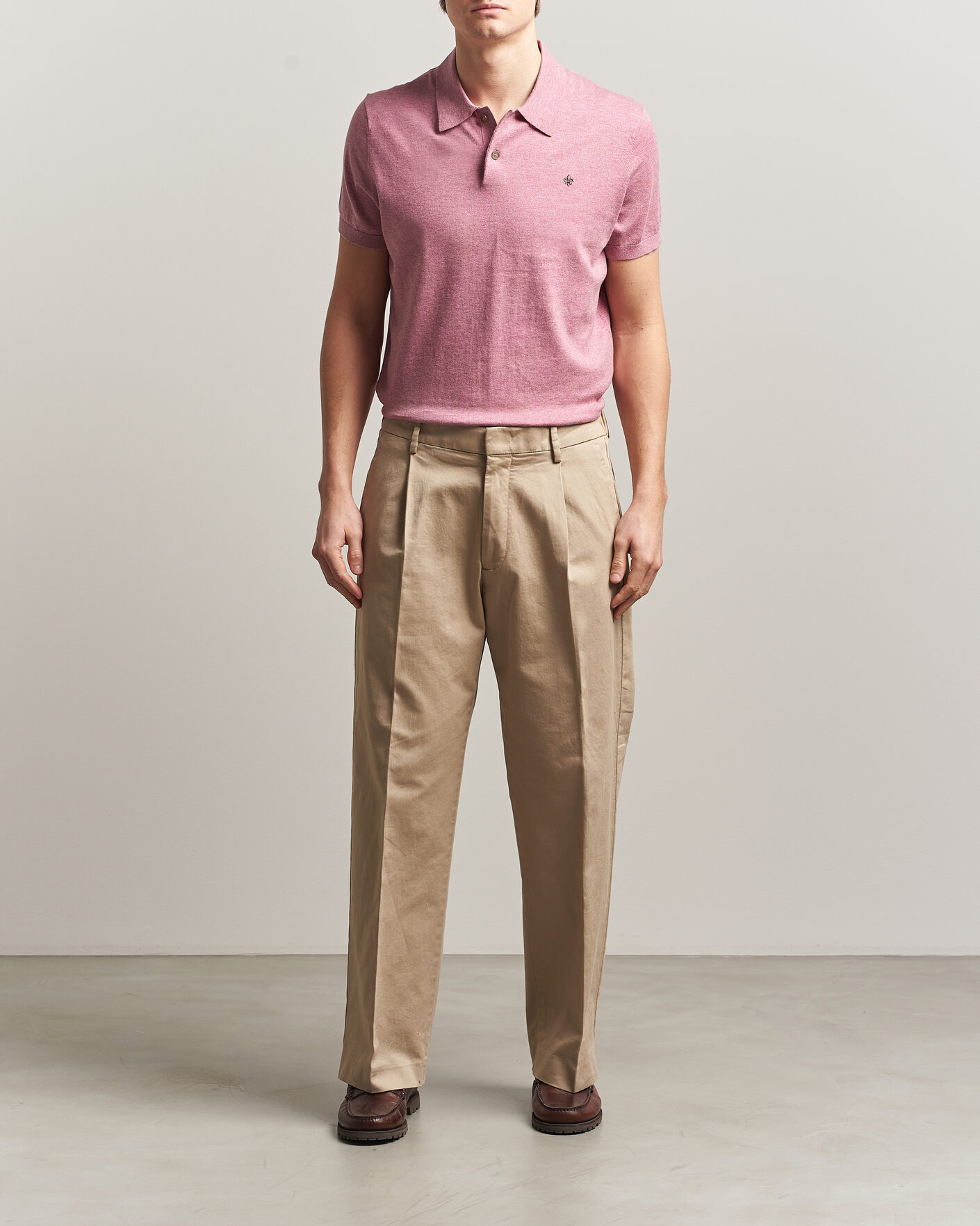 Herr | Pikéer | Morris | Riley Short Sleeve Polo Pink