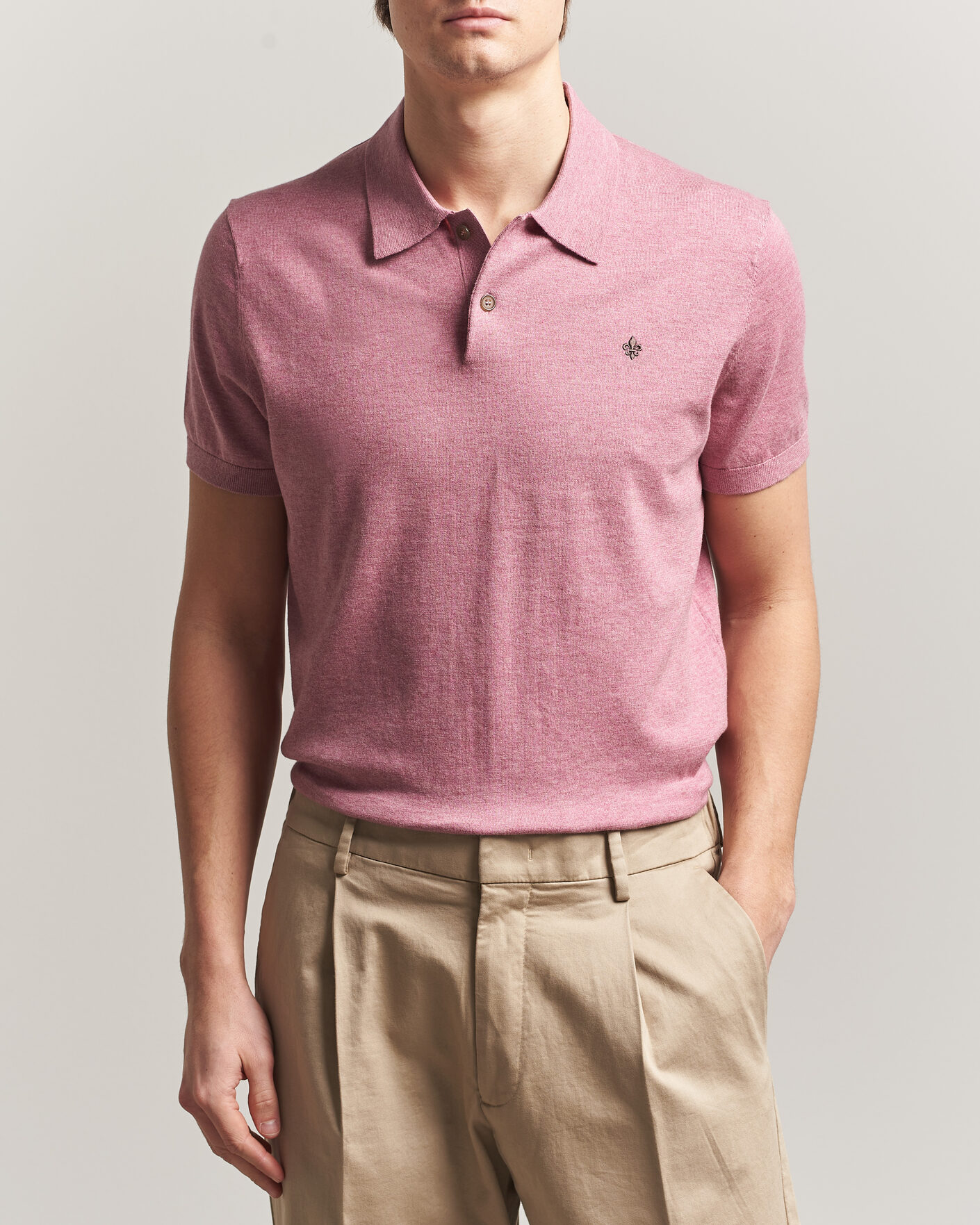Herr | Pikéer | Morris | Riley Short Sleeve Polo Pink