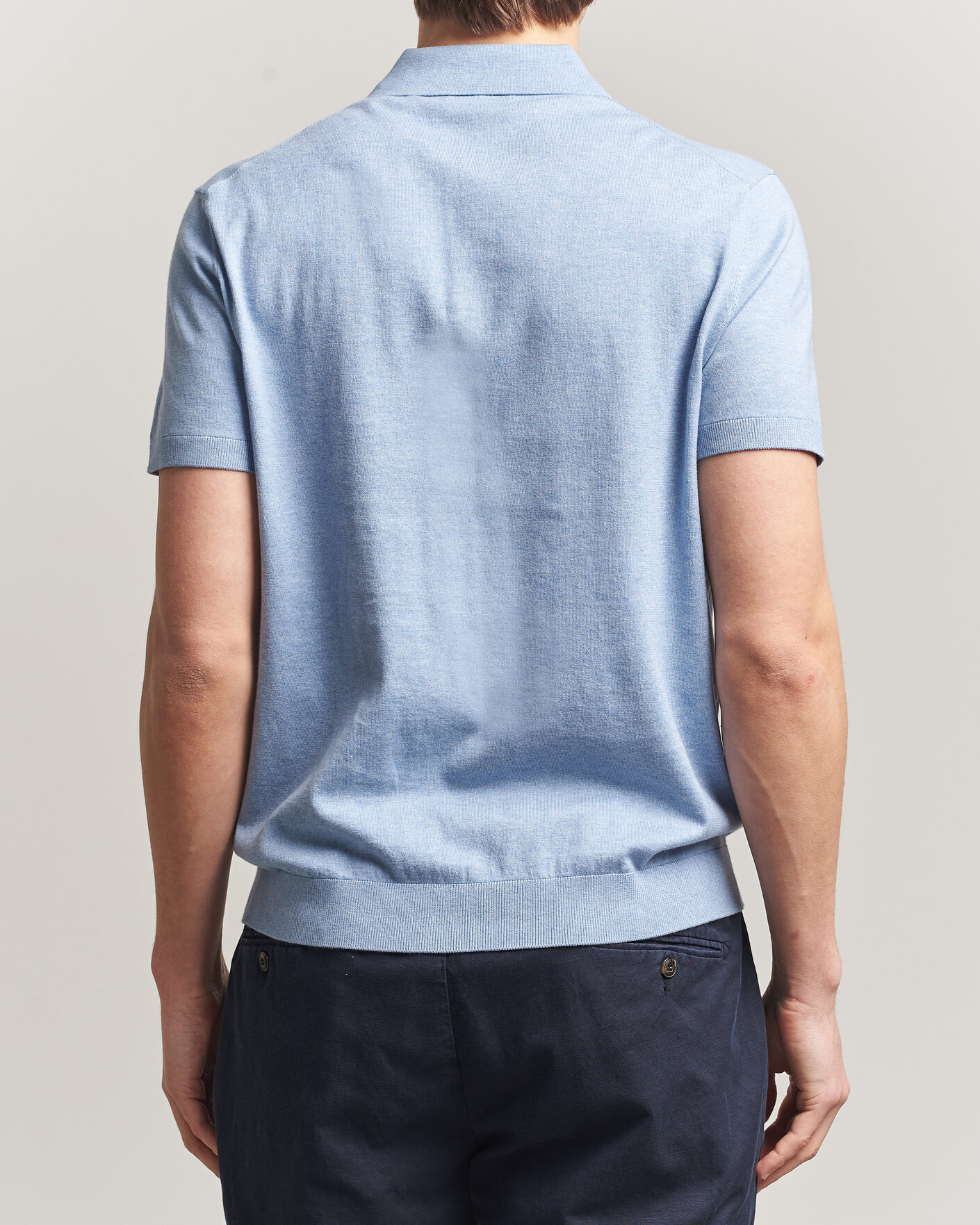 Herr | Pikéer | Morris | Riley Short Sleeve Polo Light Blue