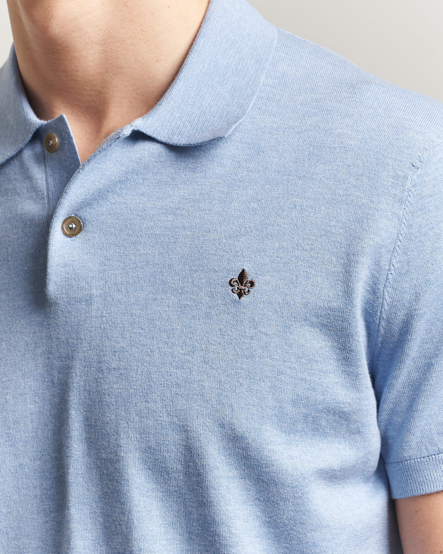Herr | Pikéer | Morris | Riley Short Sleeve Polo Light Blue