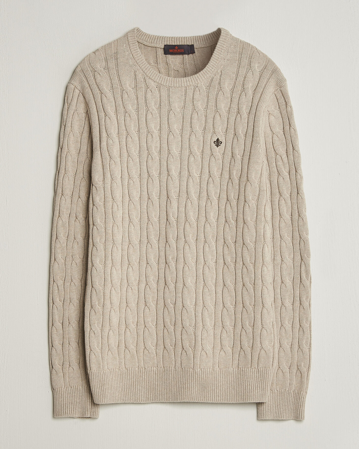 Herr | Tröjor | Morris | Ethan Cable Oneck Khaki