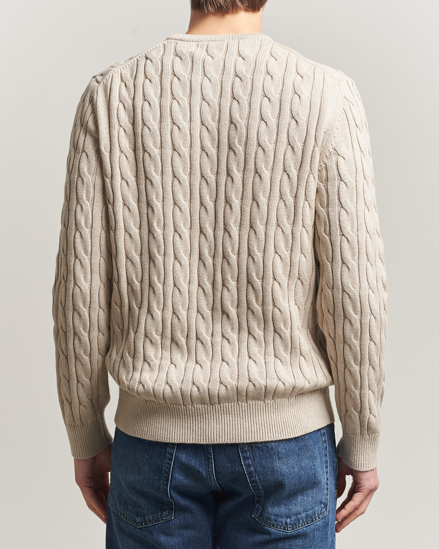 Herr | Tröjor | Morris | Ethan Cable Oneck Khaki