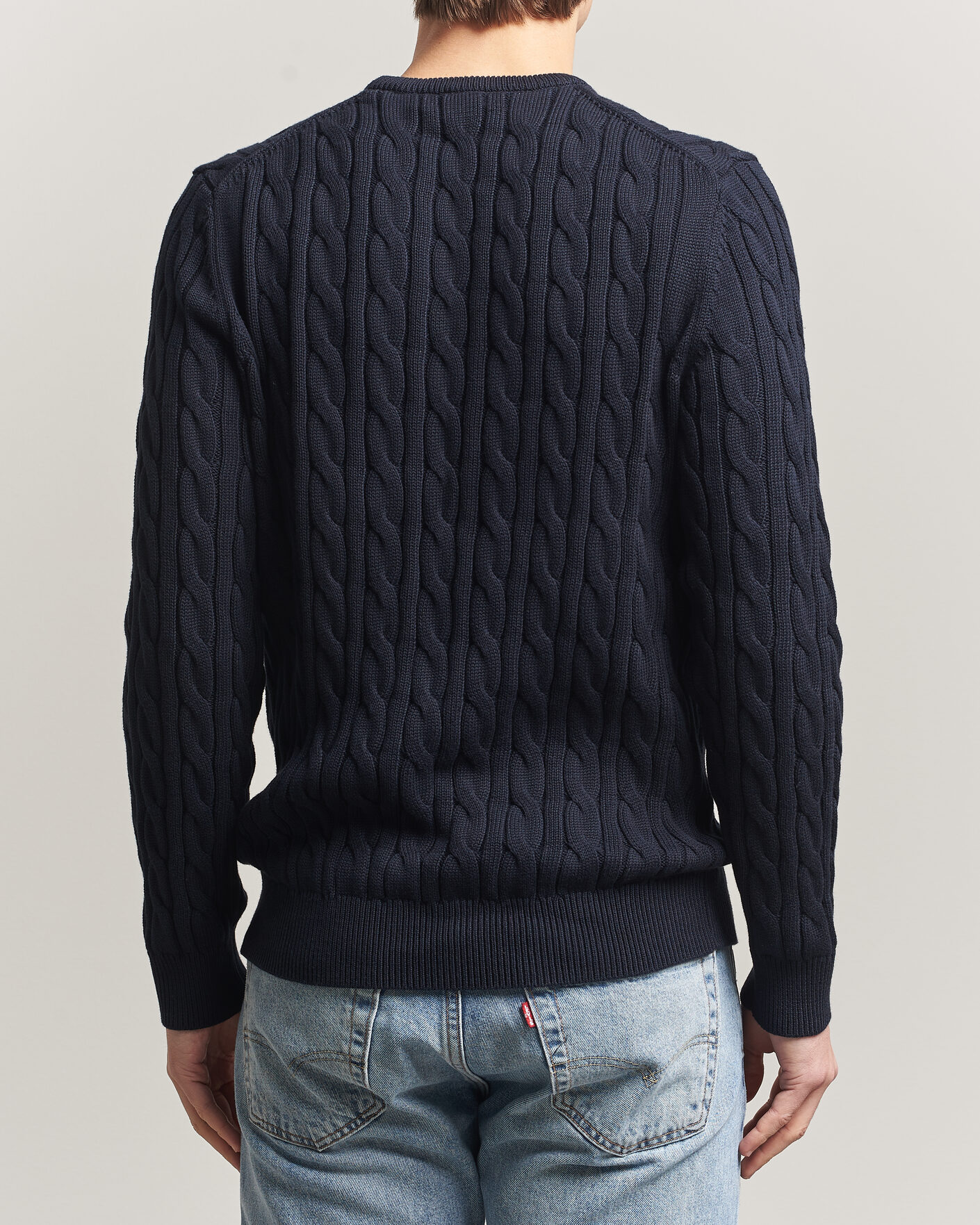 Herr | Tröjor | Morris | Ethan Cable Oneck Navy