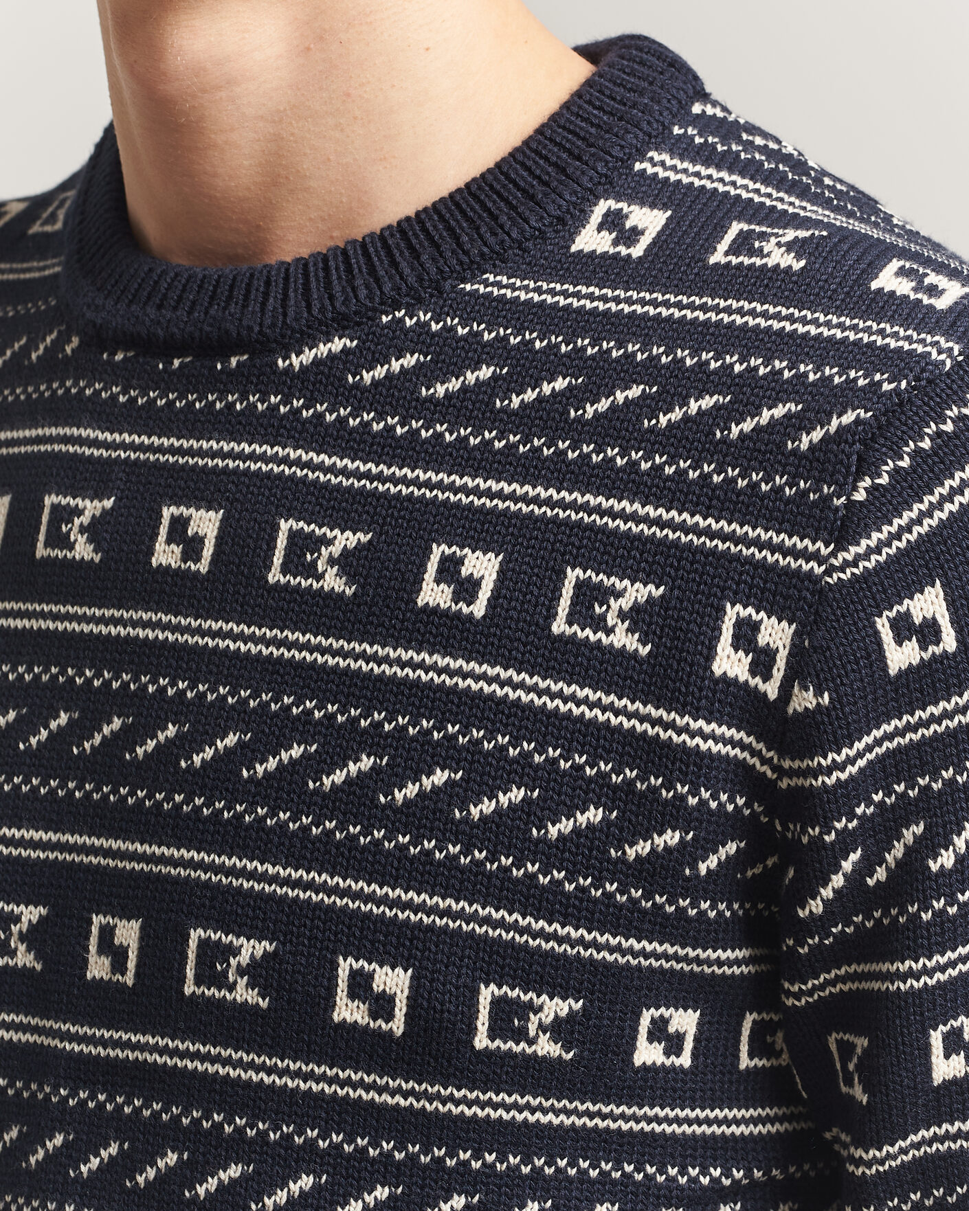 Herr | Tröjor | Morris | Barrington Oneck Navy