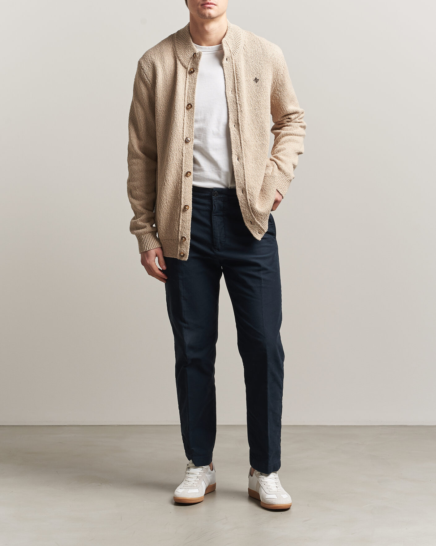 Herr | Tröjor | Morris | Windham Button Cardigan Khaki