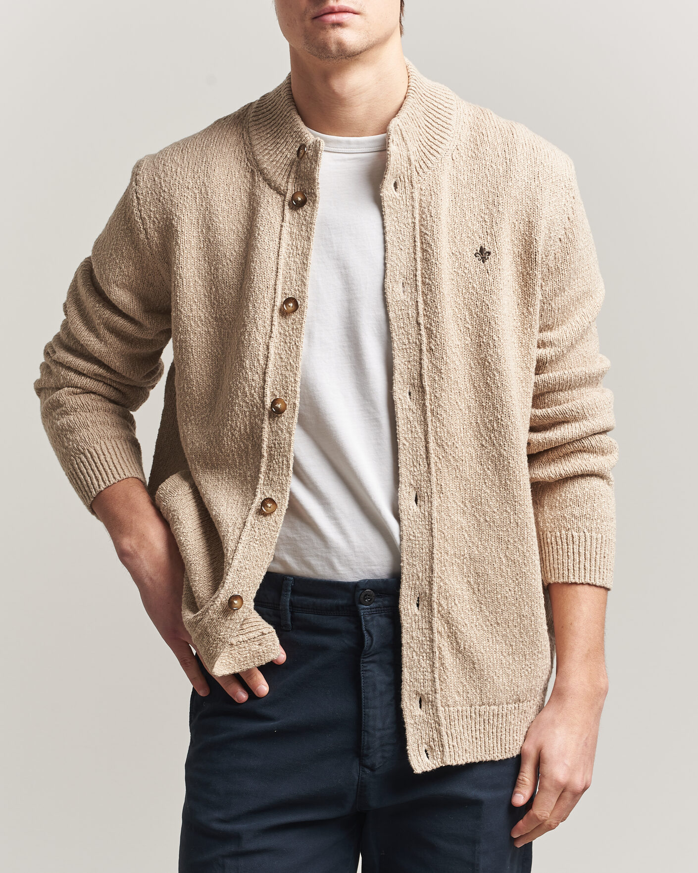 Herr | Tröjor | Morris | Windham Button Cardigan Khaki