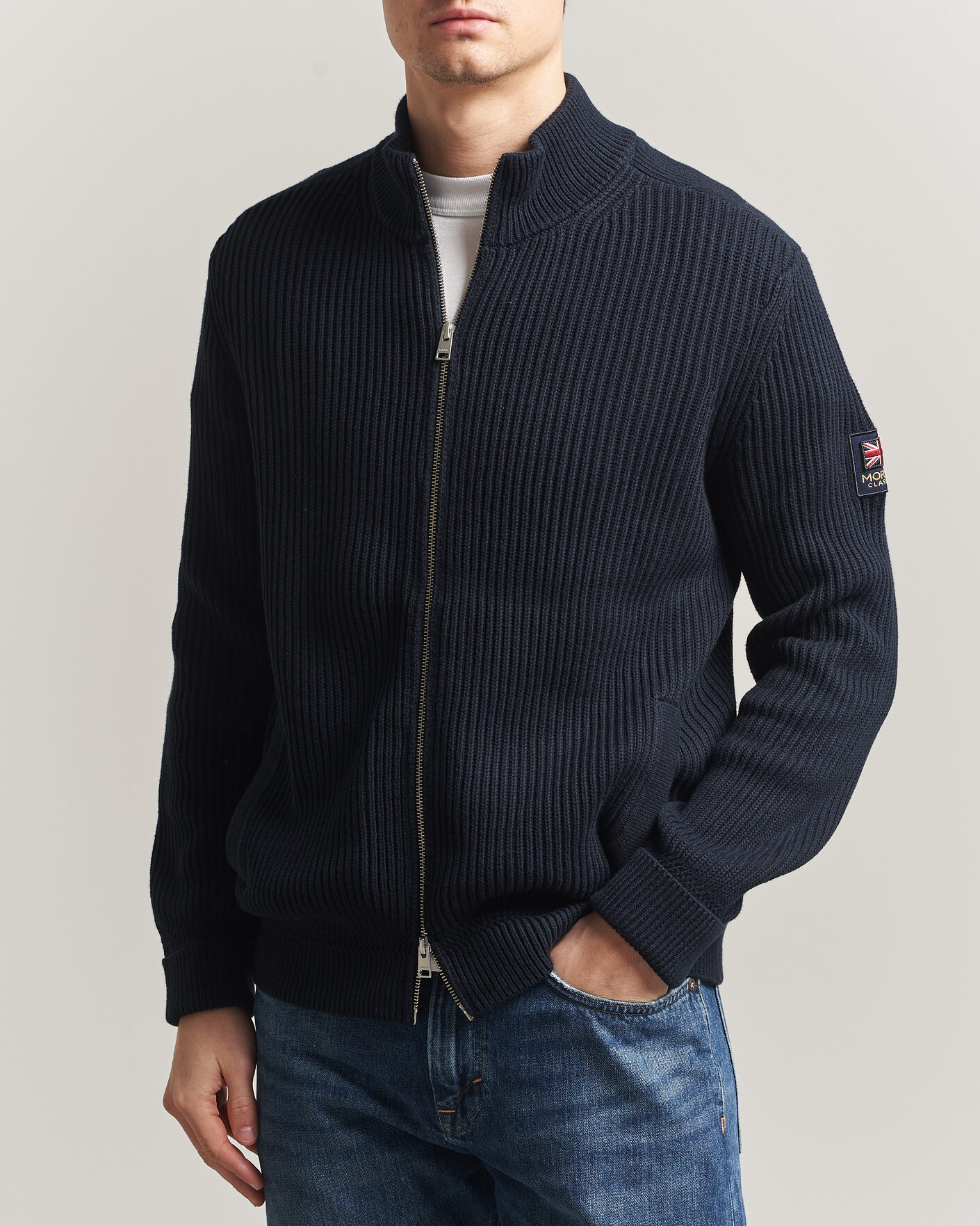 Herr | Tröjor | Morris | Brenton Full-Zip Cardigan Navy