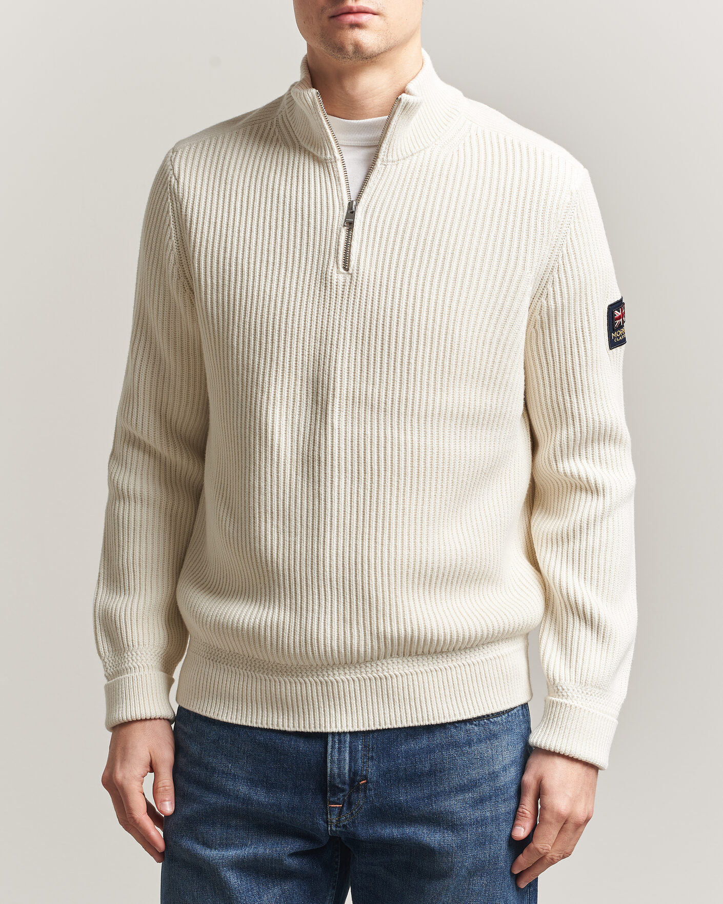 Herr | Tröjor | Morris | Brenton Half-Zip Off White