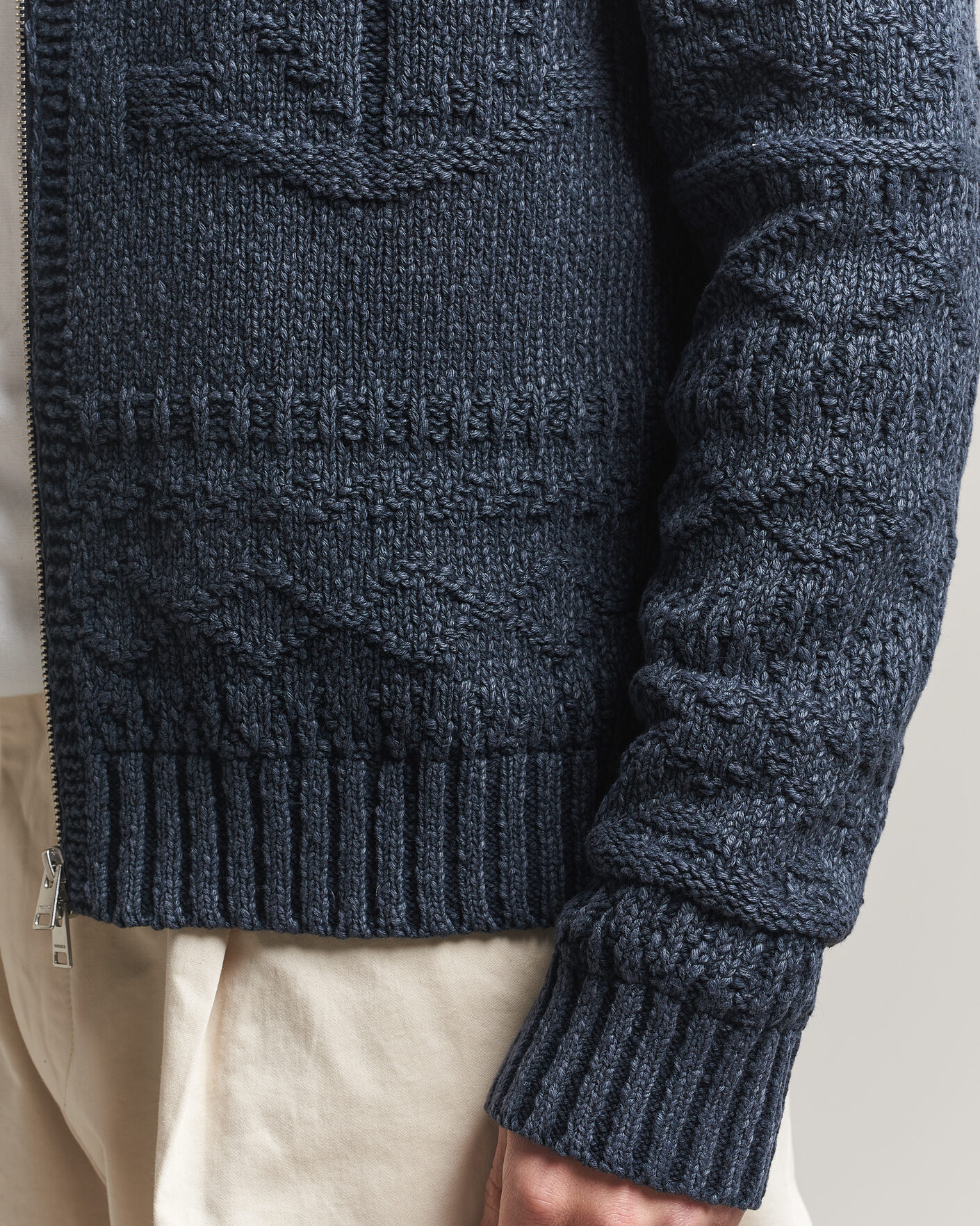 Herr | Tröjor | Morris | Chatham Knitted Jacket Navy