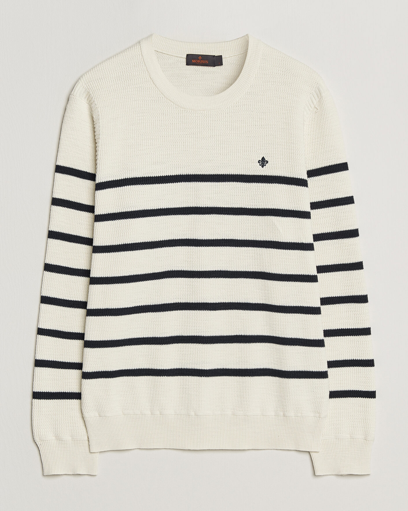 Herr | Tröjor | Morris | Benedict Stripe Oneck Off White