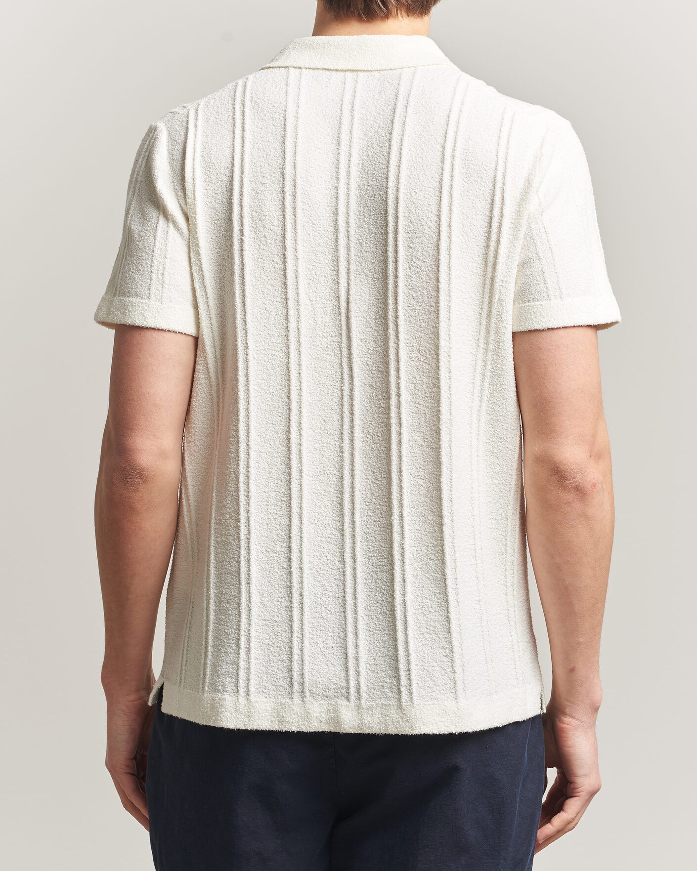 Herr | Skjortor | Morris | Clayton Knitted Short Sleeve Shirt Off White