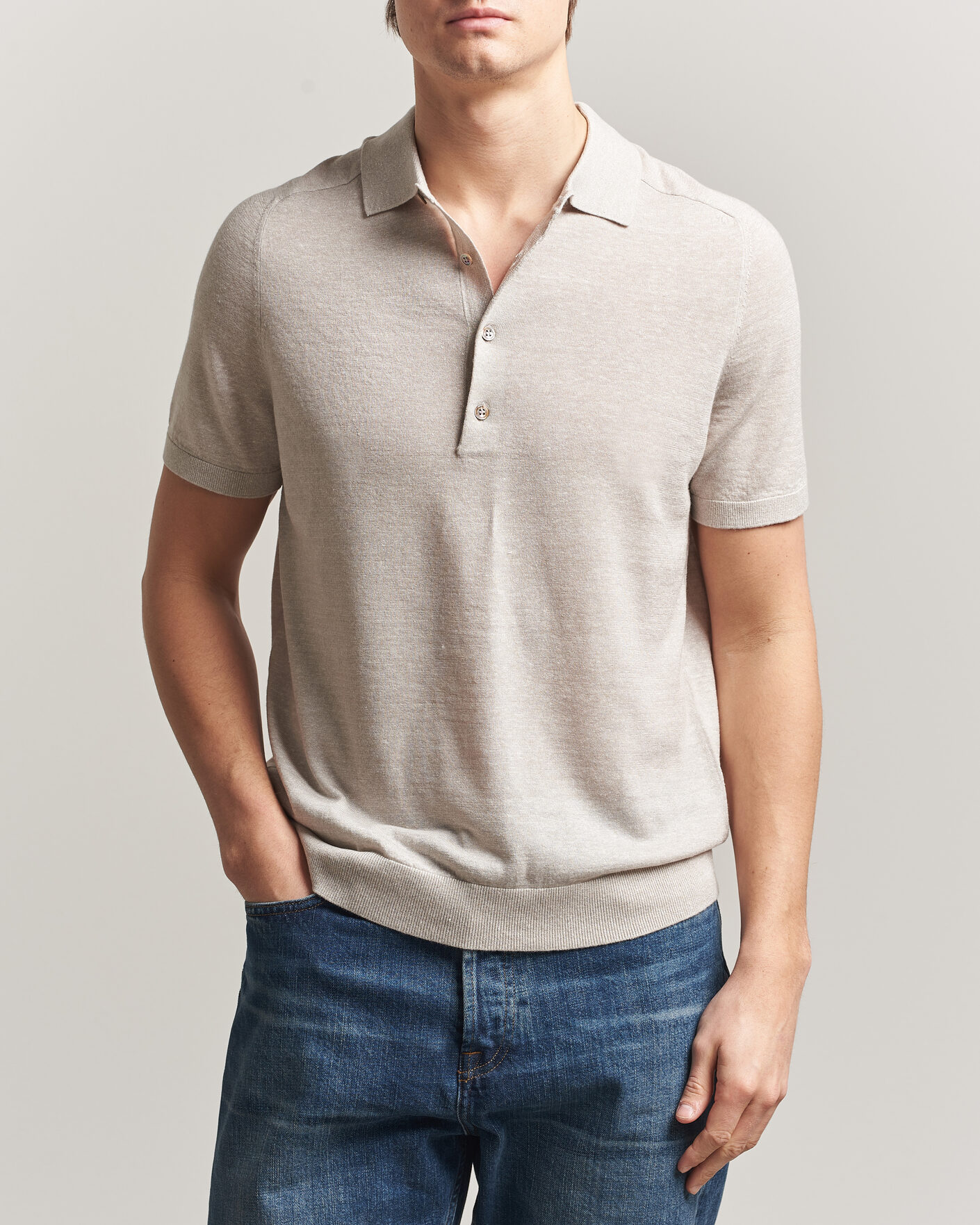 Herr | Pikéer | Morris | Colin Short Sleeve Polo Shirt Khaki