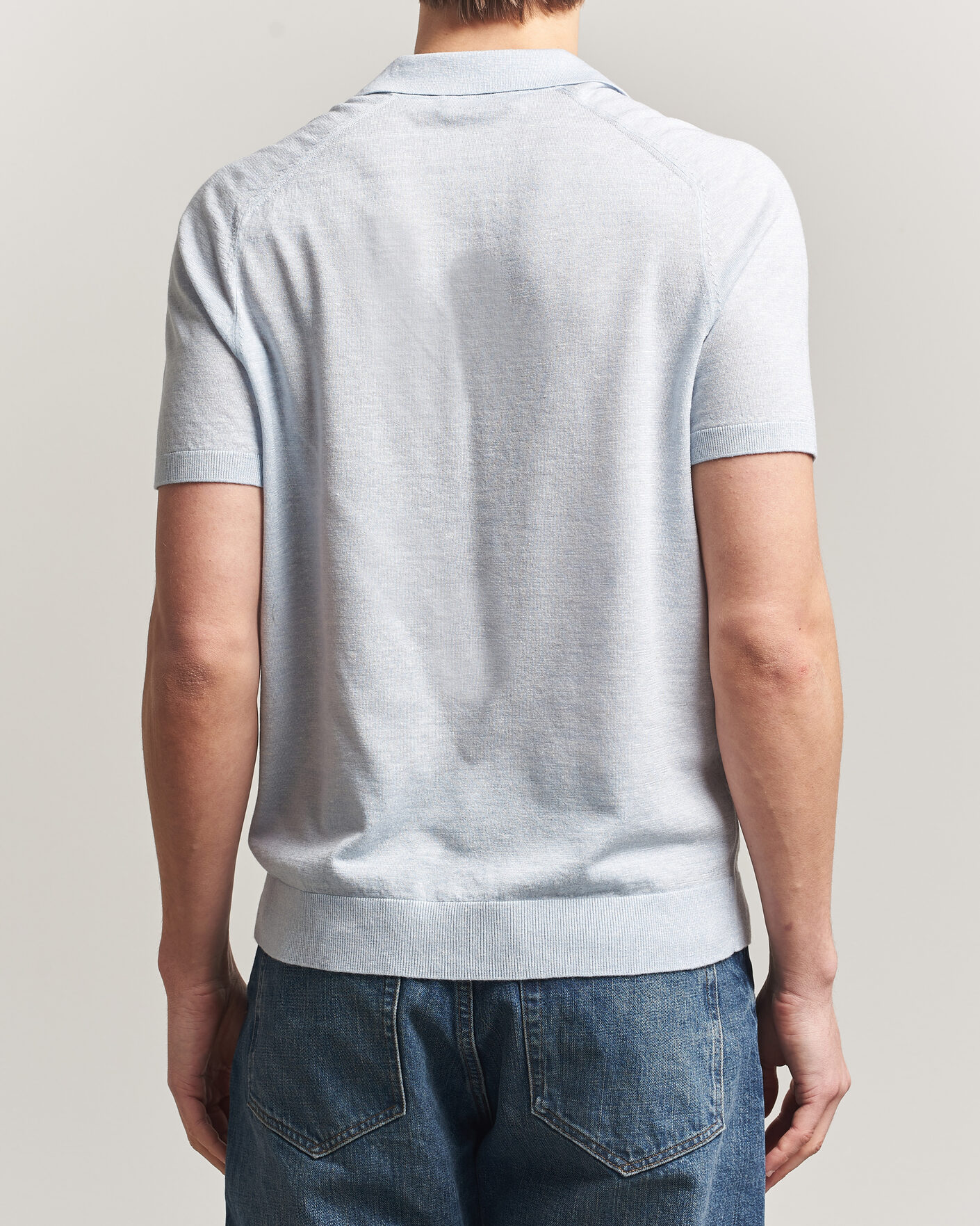 Herr | Pikéer | Morris | Colin Short Sleeve Polo Shirt Light Blue