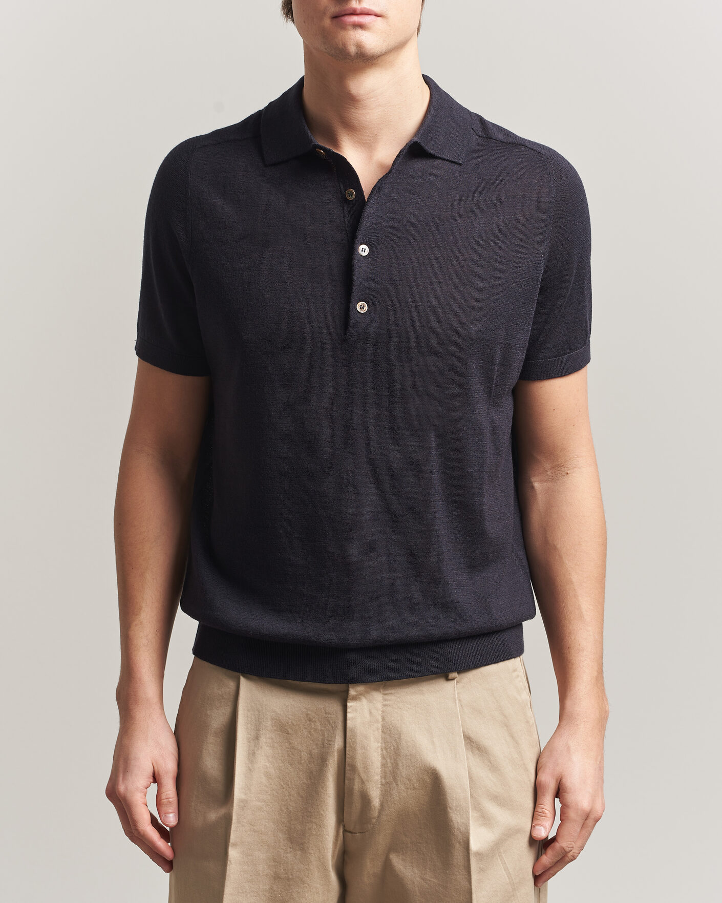 Herr | Pikéer | Morris | Colin Short Sleeve Polo Shirt Navy