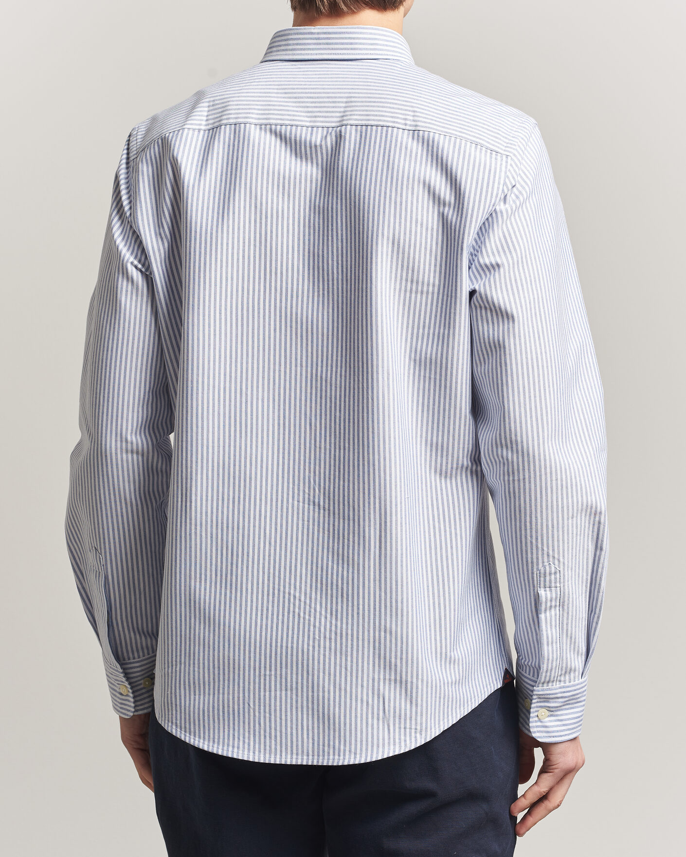 Herr | Skjortor | Morris | Douglas Striped Oxford Shirt Dark Blue