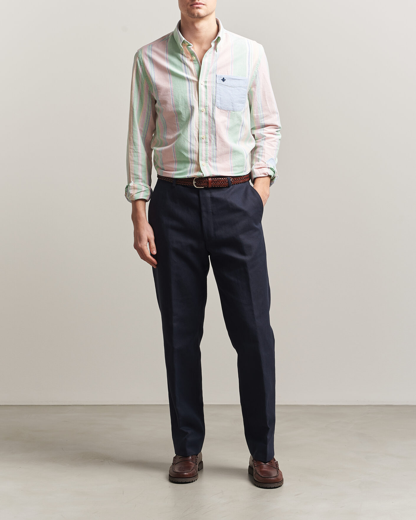 Herr | Skjortor | Morris | Happy Oxford Shirt Multi