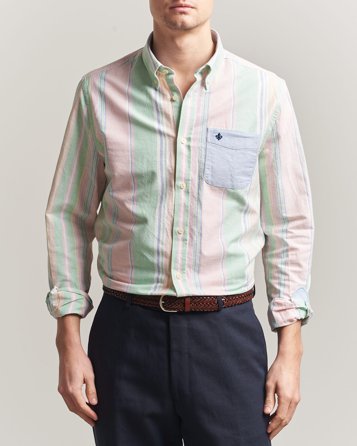 Herr | Skjortor | Morris | Happy Oxford Shirt Multi