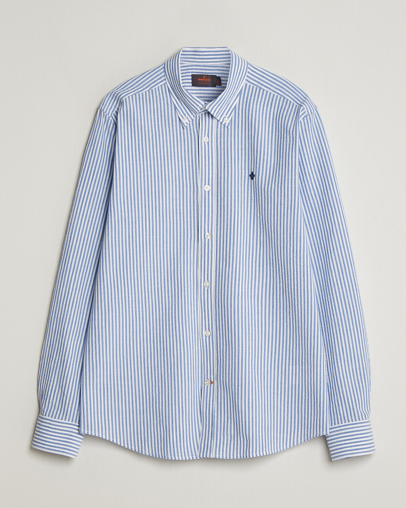 Herr | Skjortor | Morris | Seersucker Shirt Blue
