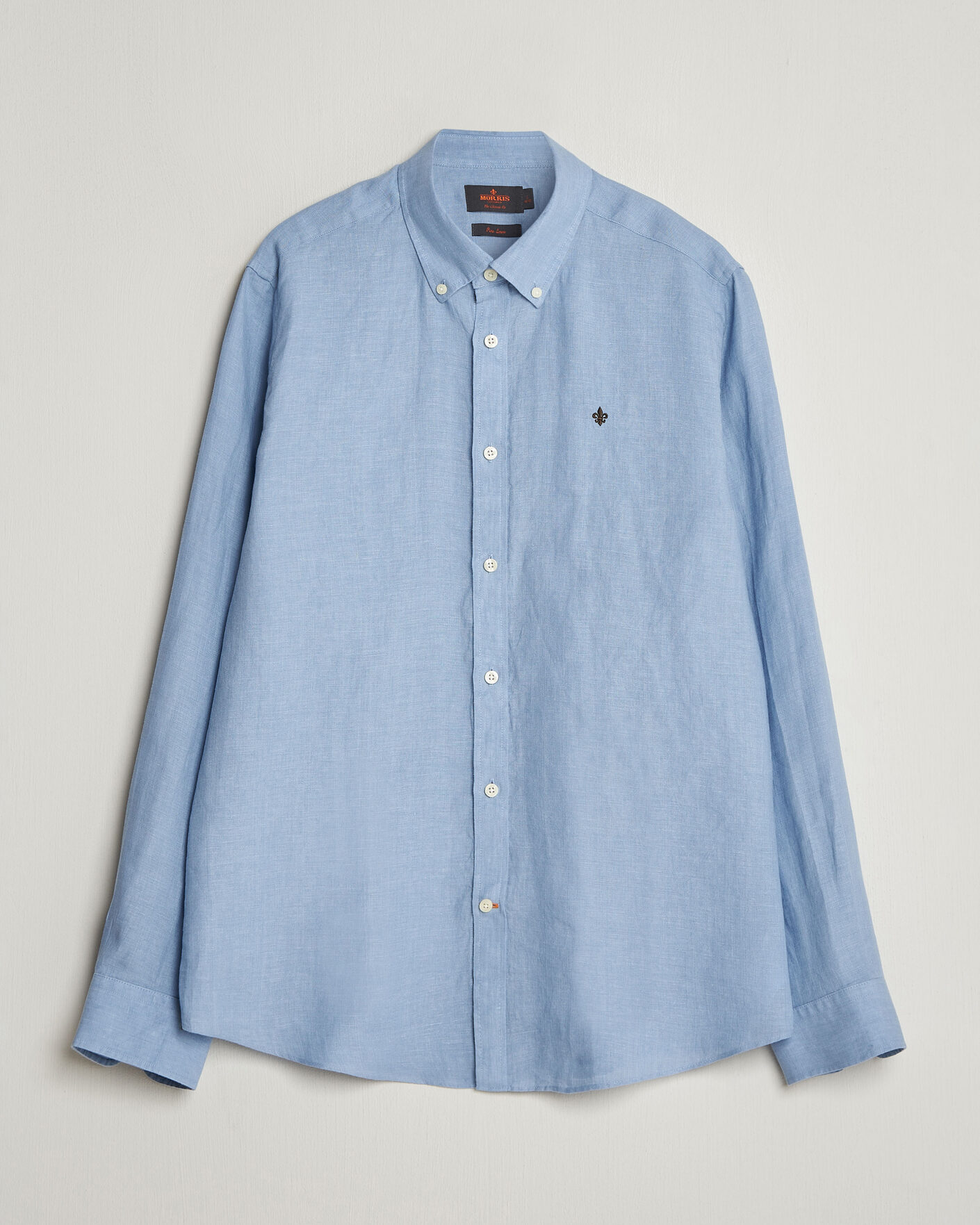 Herr | Skjortor | Morris | Douglas Button Down Linen Shirt Light Blue