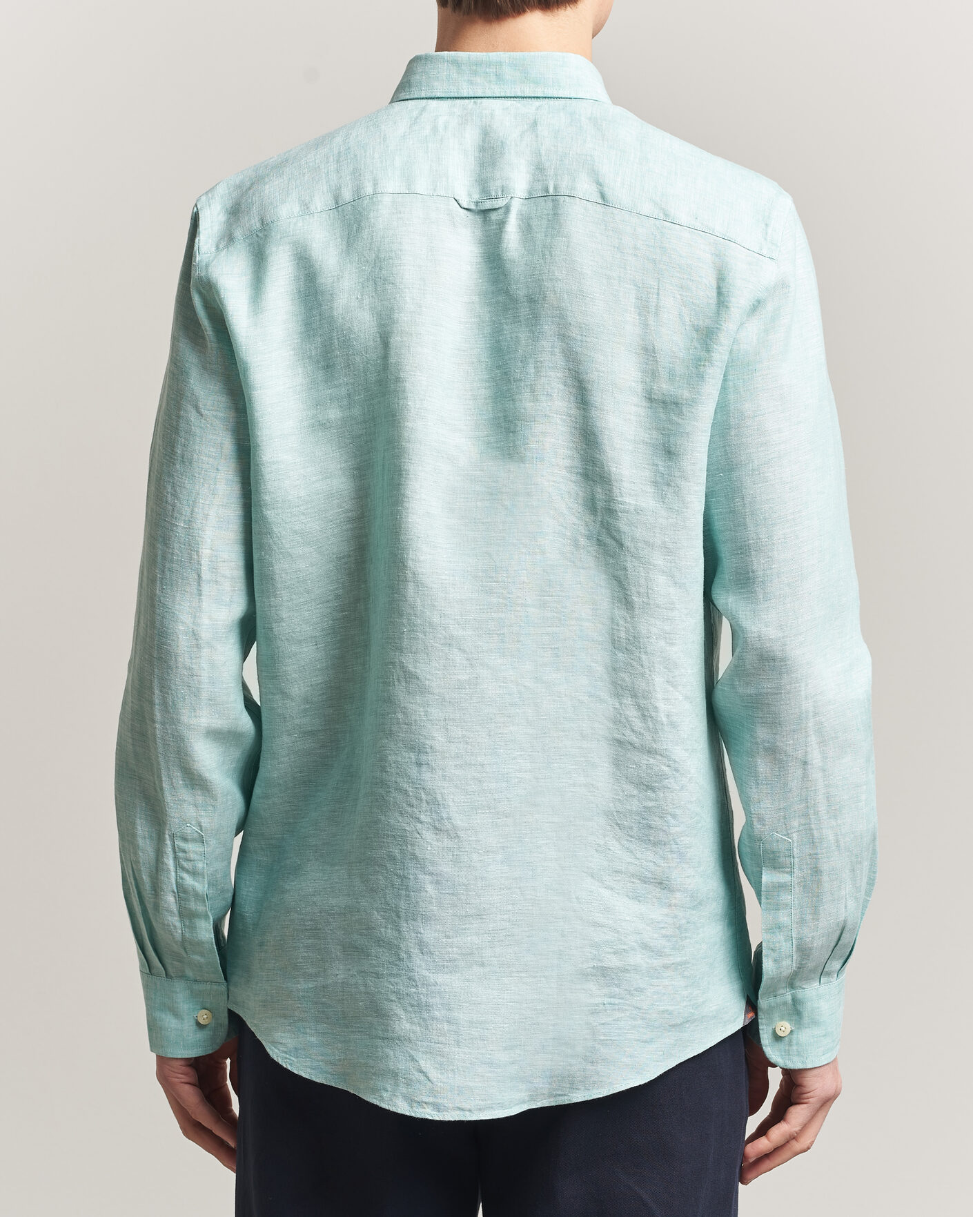 Herr | Skjortor | Morris | Douglas Button Down Linen Shirt Green