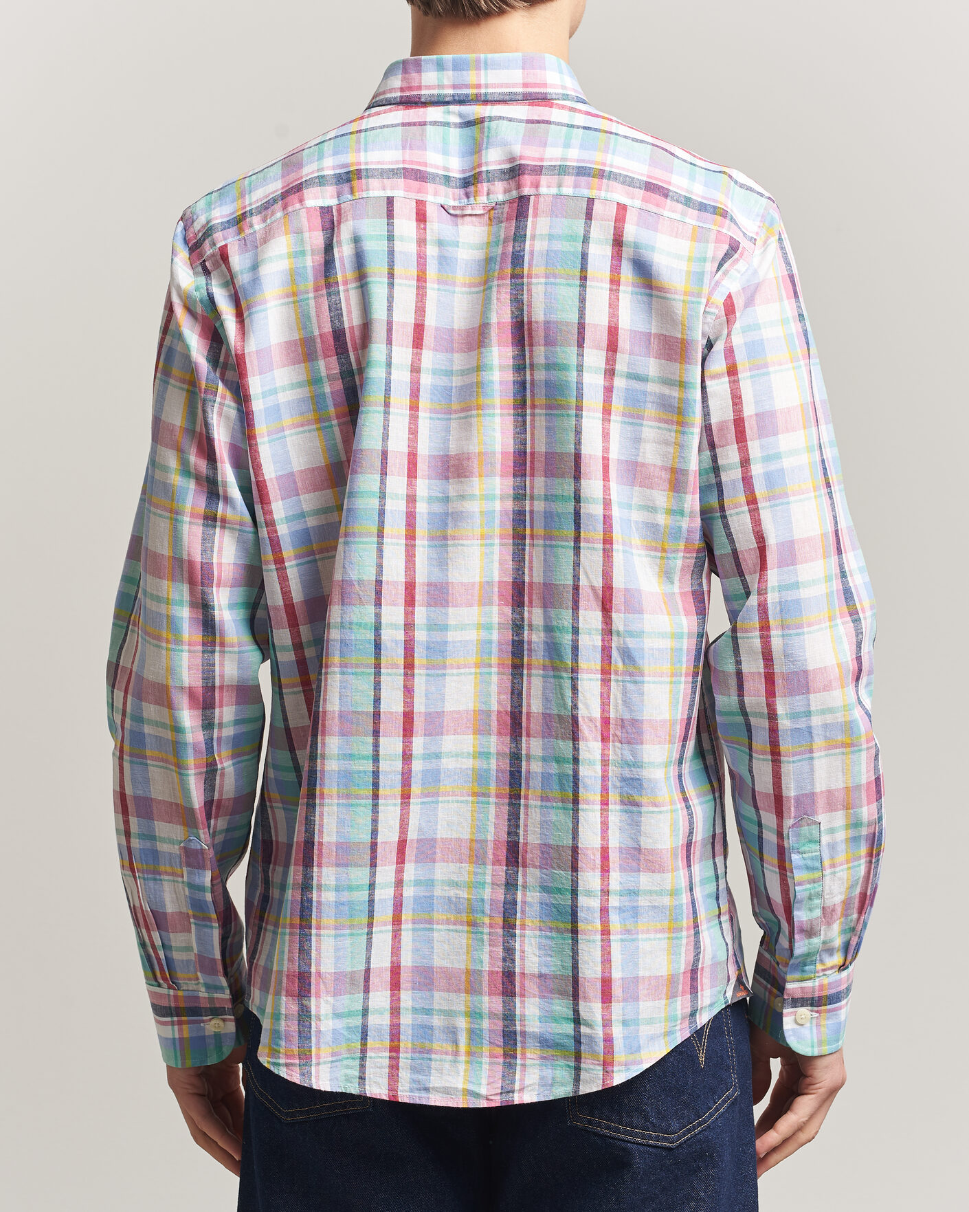 Herr | Skjortor | Morris | Preppy Check Linen Shirt Multi