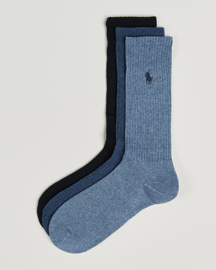 Herr | Underkläder | Polo Ralph Lauren | 3-Pack Crew Sock Denim